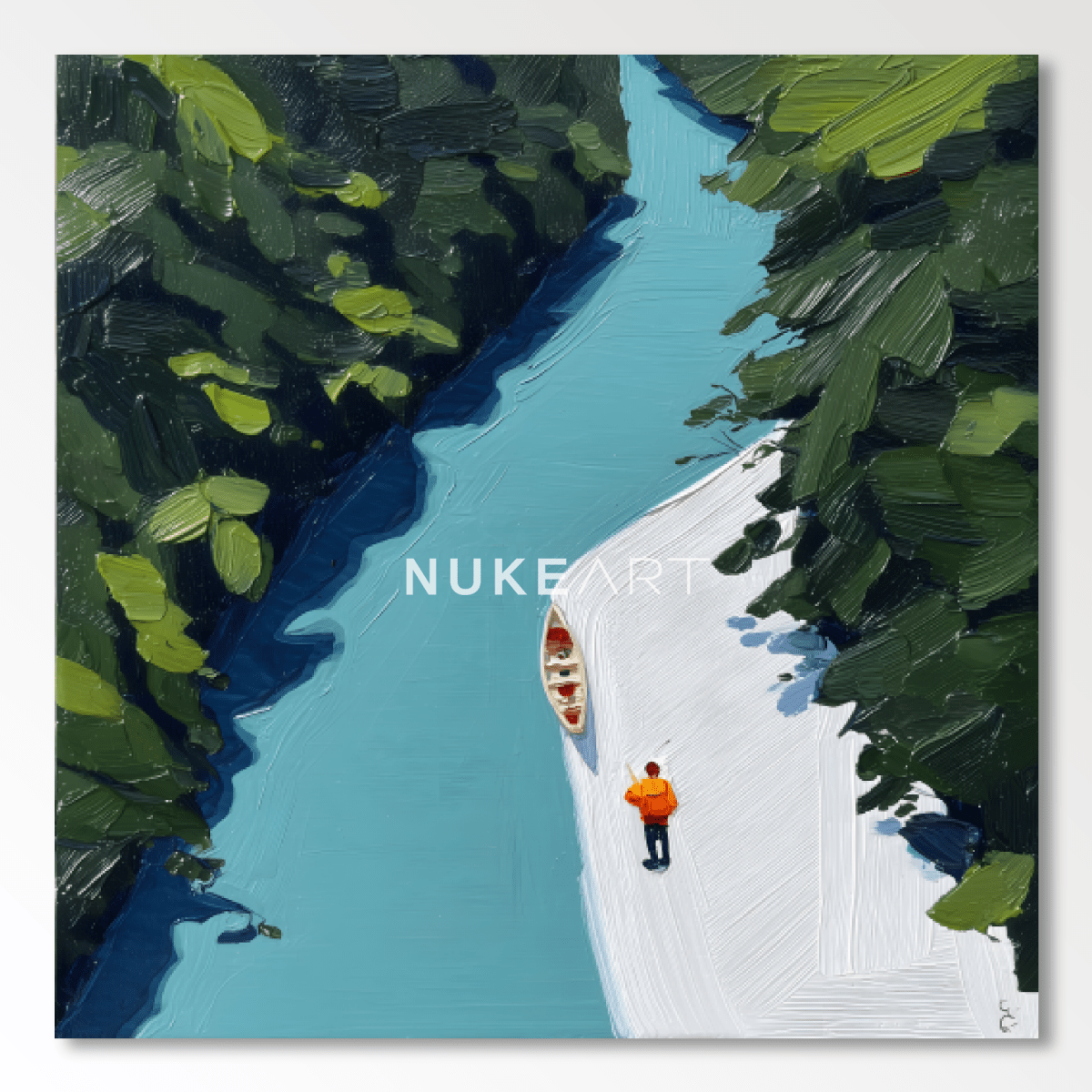 Plaster Painting "Ribera Oculta" - nukeart