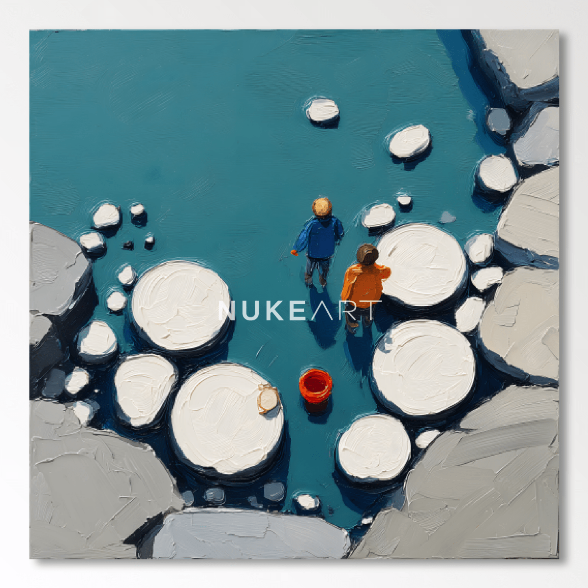 Plaster Painting "Piedras del Agua" - nukeart