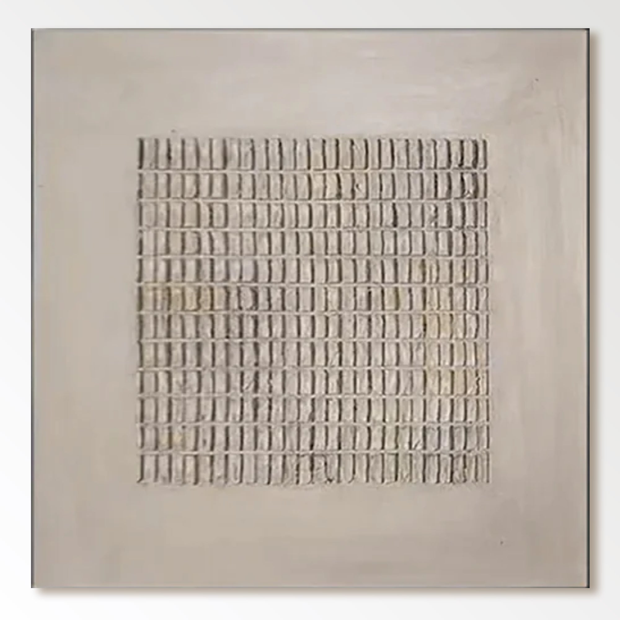 Minimalist Textured Wall Art "Silent Grid Formation"