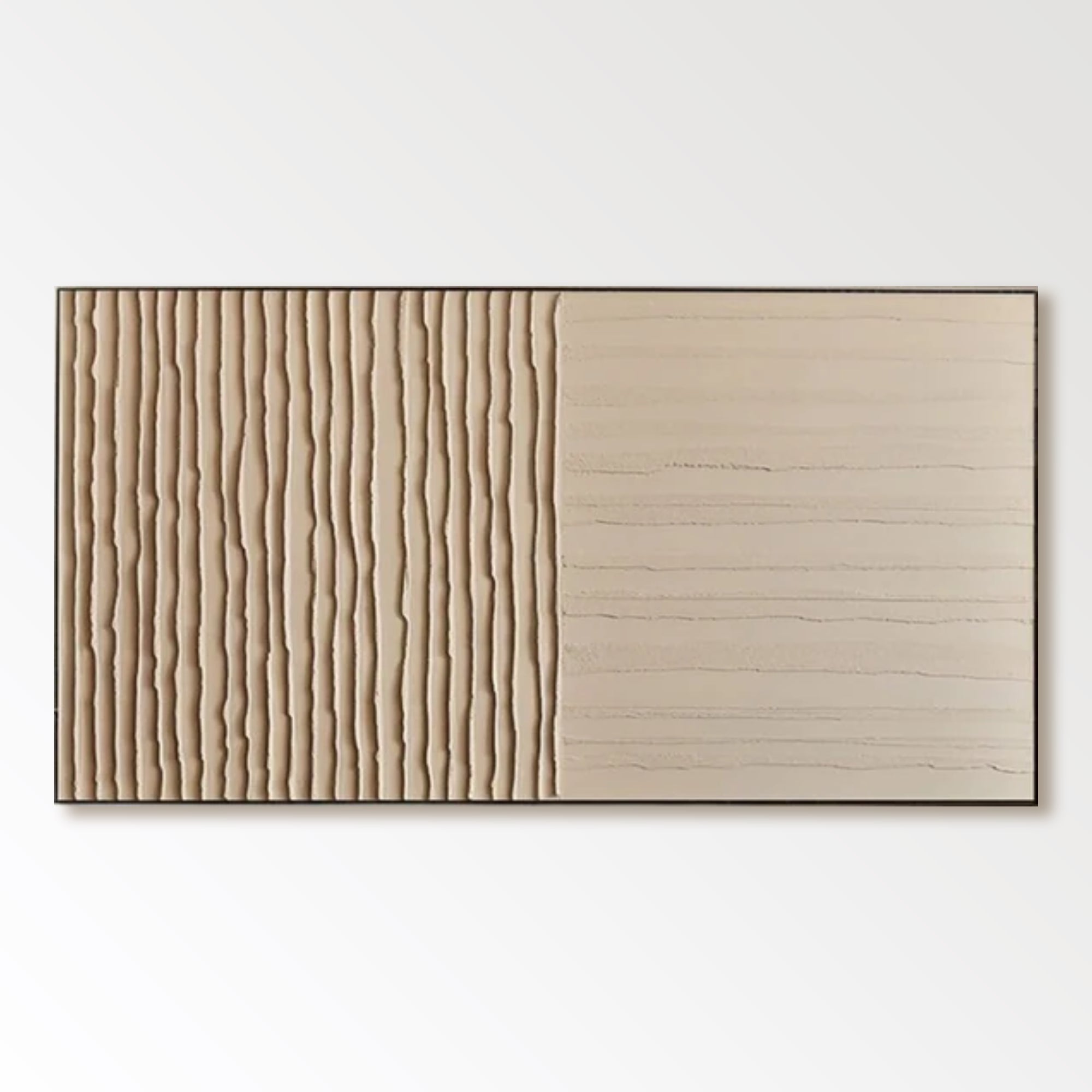 Minimalist Textured Wall Art " Dual Rhythm Structure"