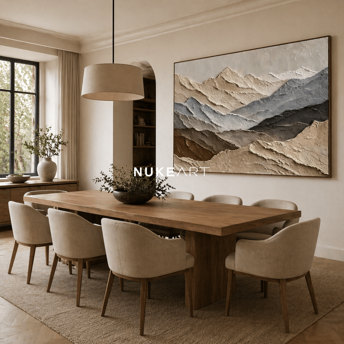 Plaster Abstract Wall Art “Whispered Relief” - nukeart