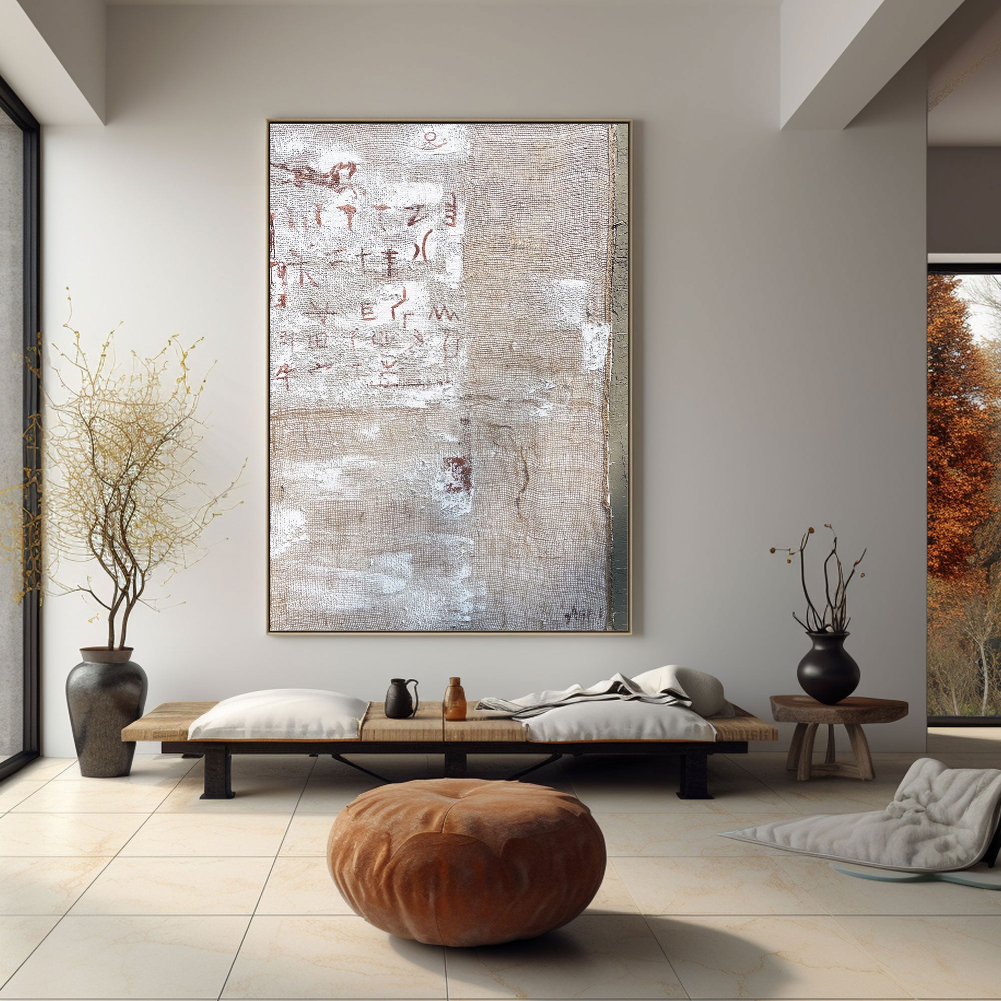 Abstract Painting "Písmene Paměti”