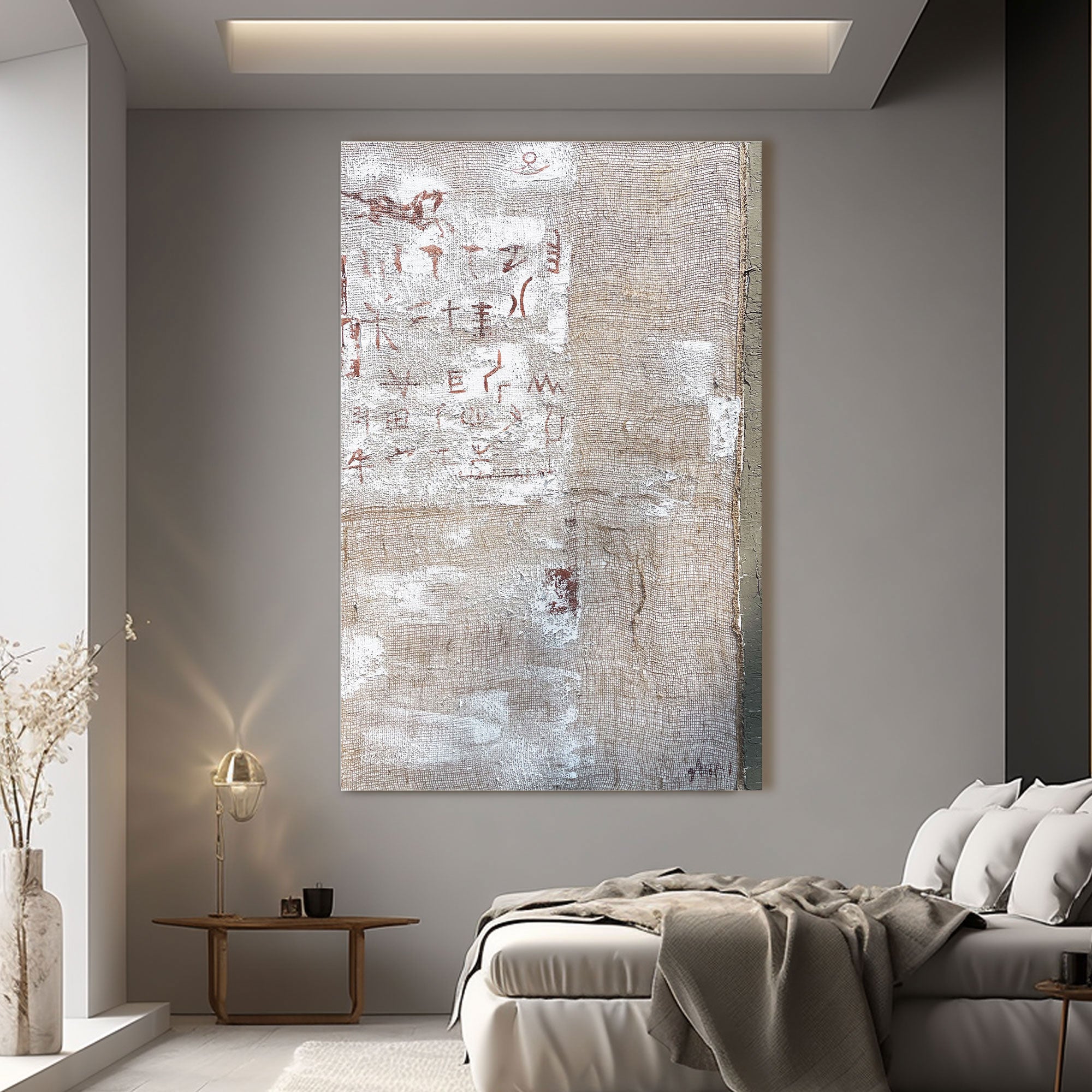Abstract Painting "Písmene Paměti”