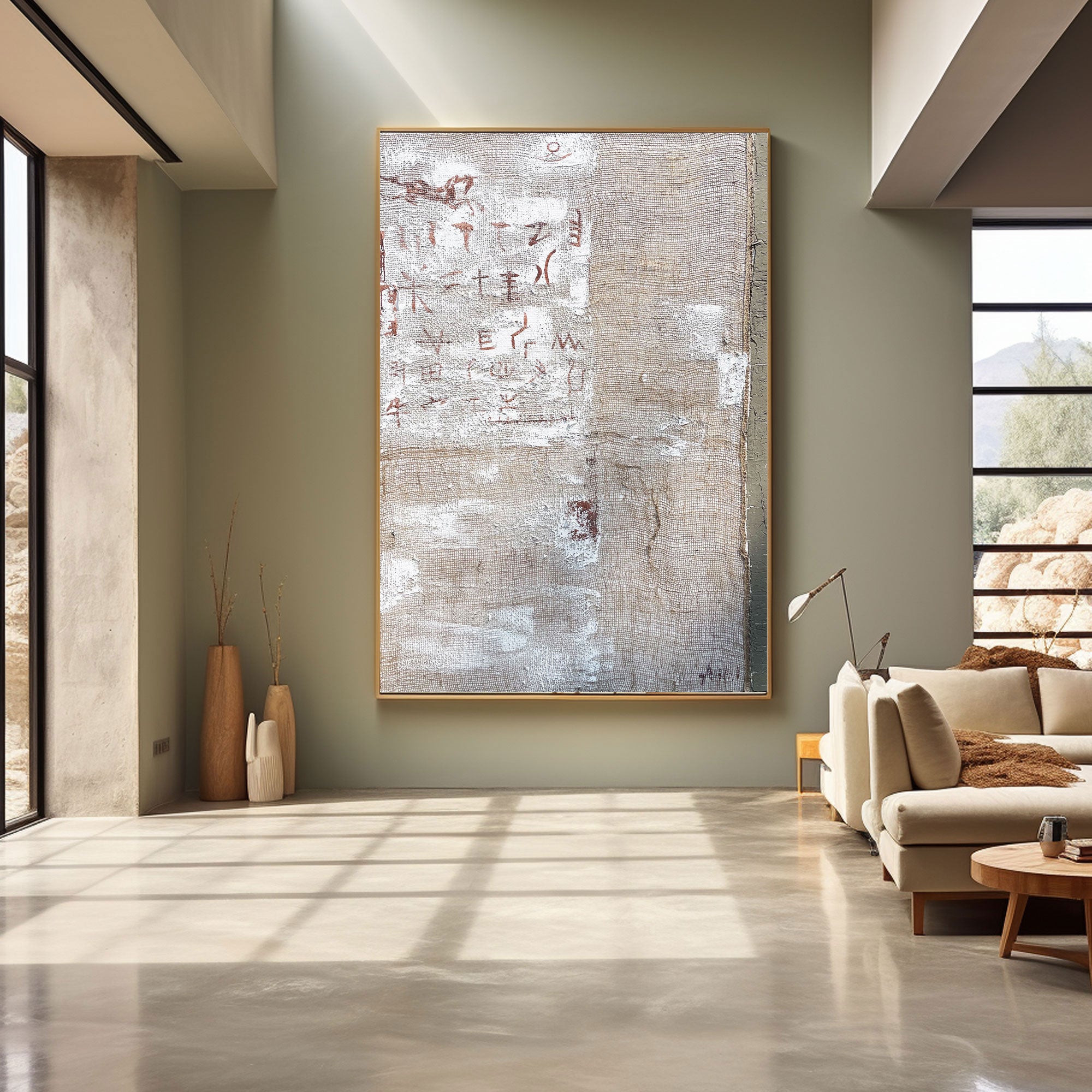 Abstract Painting "Písmene Paměti”