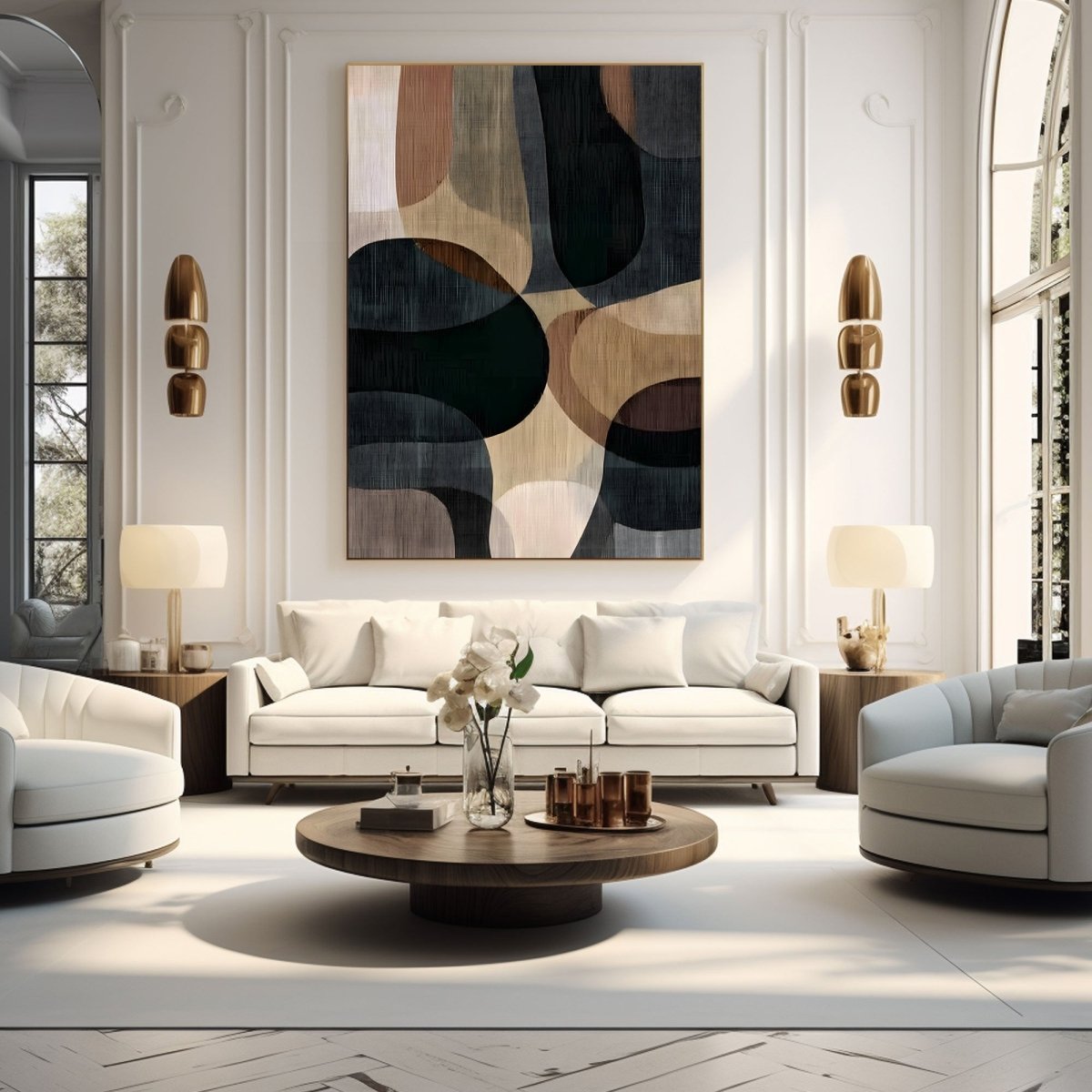 Wabi Sabi Painting "Harmonie des Ombres" - nukeart