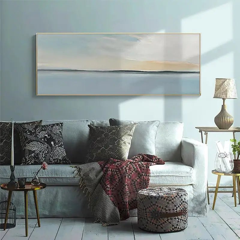 Abstract Seascape Wall Art "Quiet Horizon Drift" - nukeart