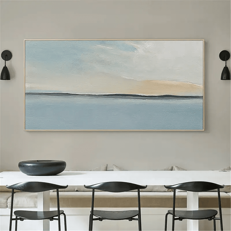 Abstract Seascape Wall Art "Quiet Horizon Drift" - nukeart