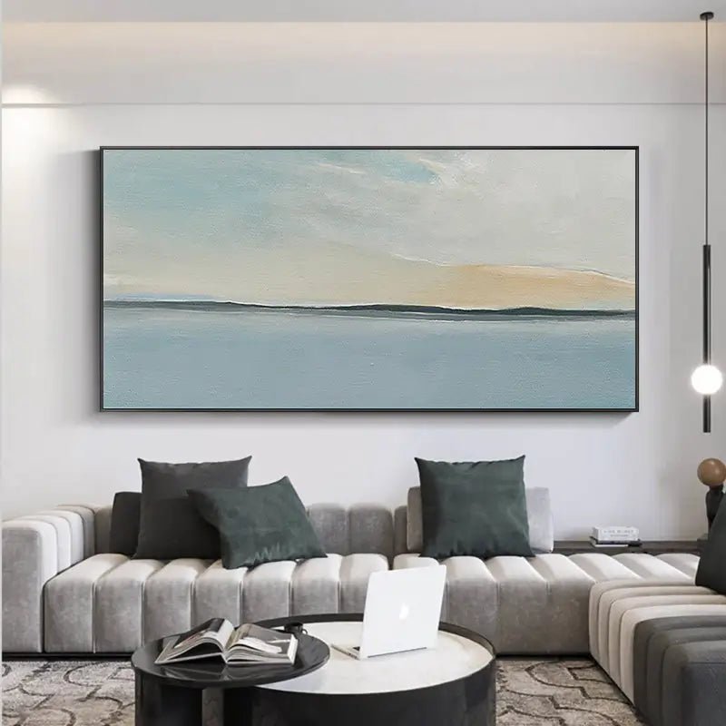 Abstract Seascape Wall Art "Quiet Horizon Drift" - nukeart