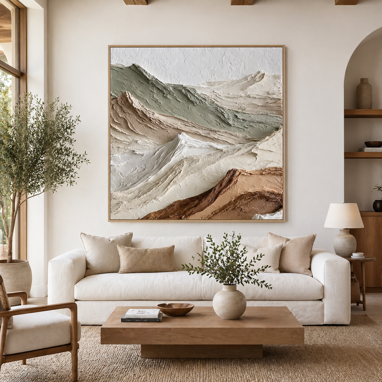 Textured Mountain Wall Art “Silent Horizon”
