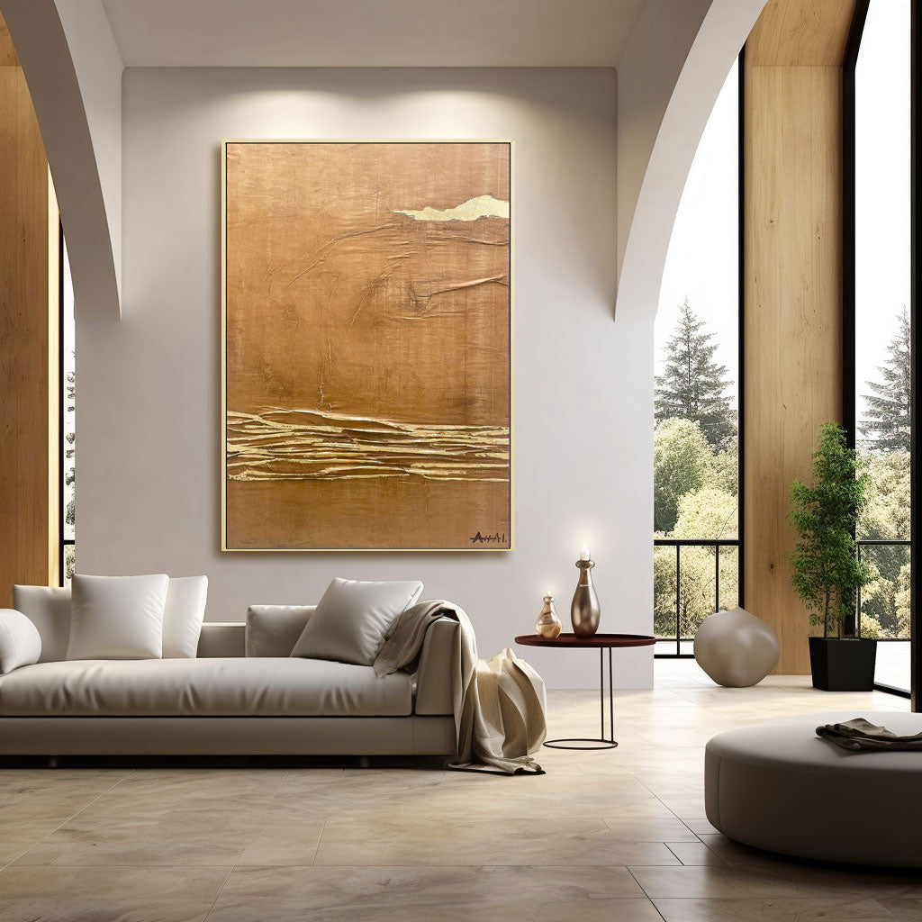 Tableau abstrait "Olas de Recuerdos"