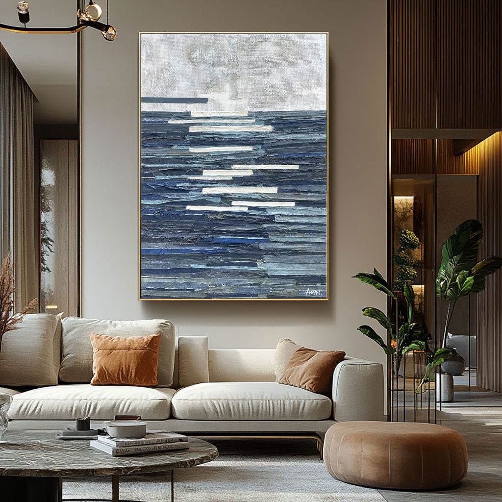 Tableau abstrait "Mar Profundo"