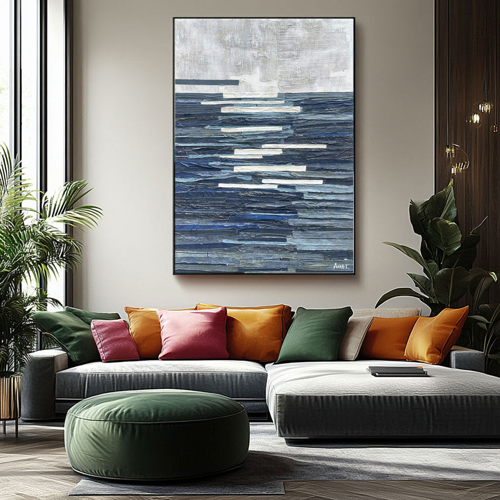 Tableau abstrait "Mar Profundo"