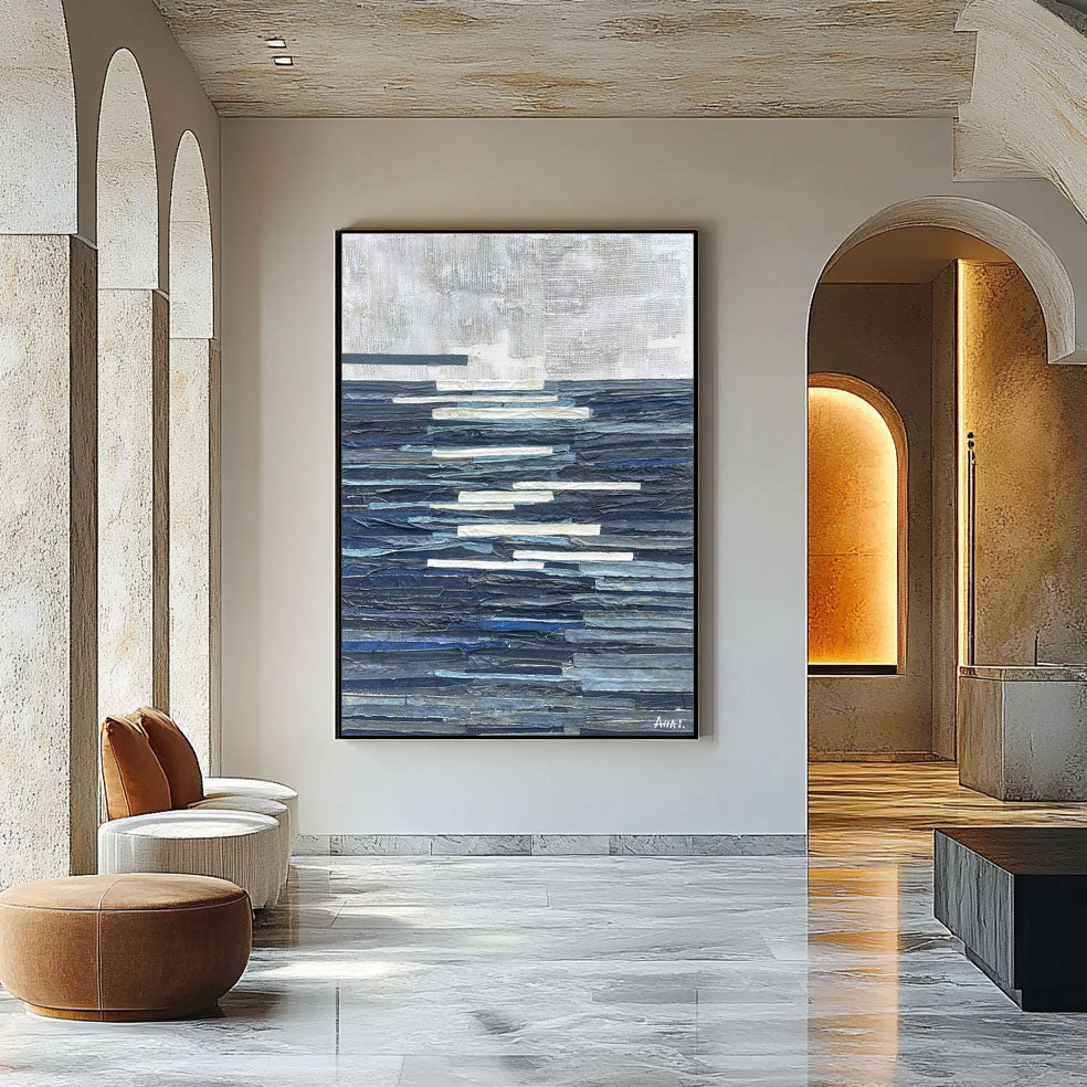 Tableau abstrait "Mar Profundo"
