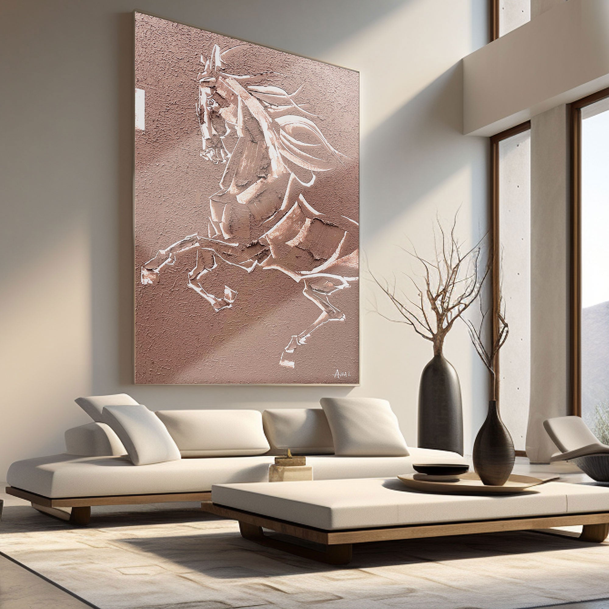 Peinture abstraite « Hastens Frihet »