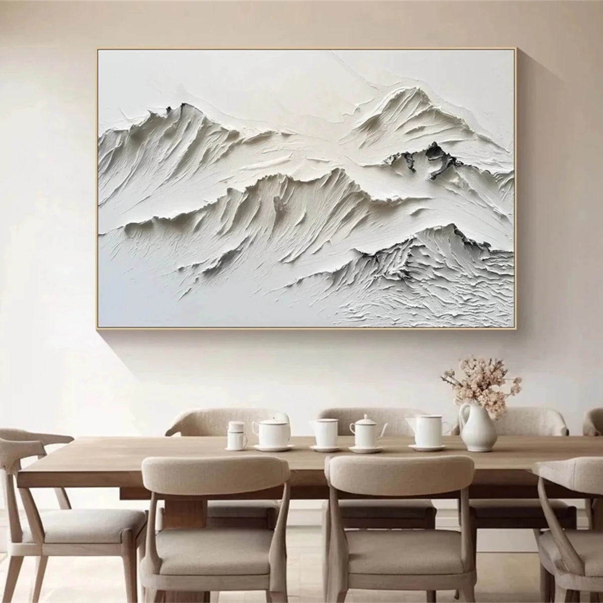 Textured Painting "Montagnes du Silence" - nukeart