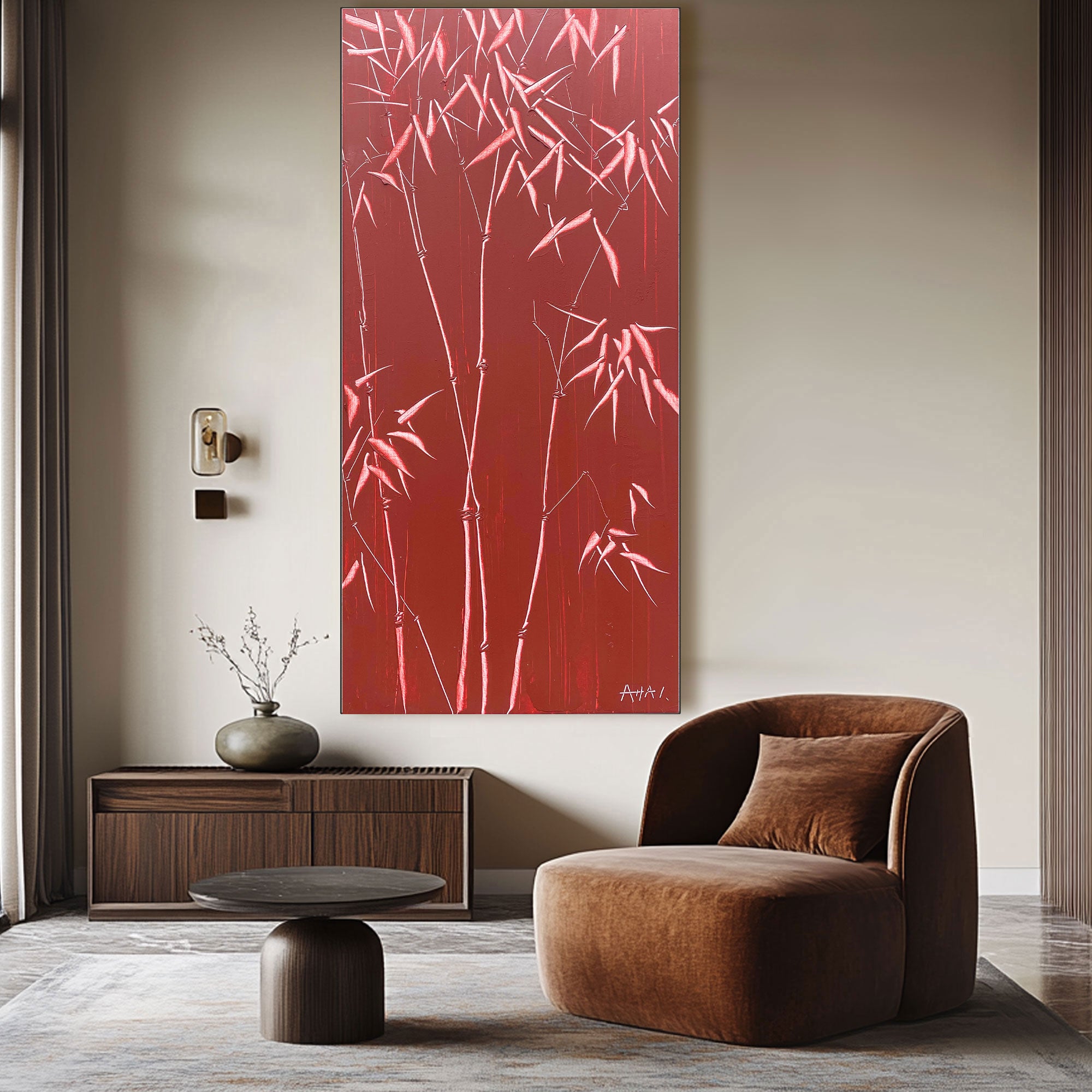 Abstract Painting "Bambú Resistente"