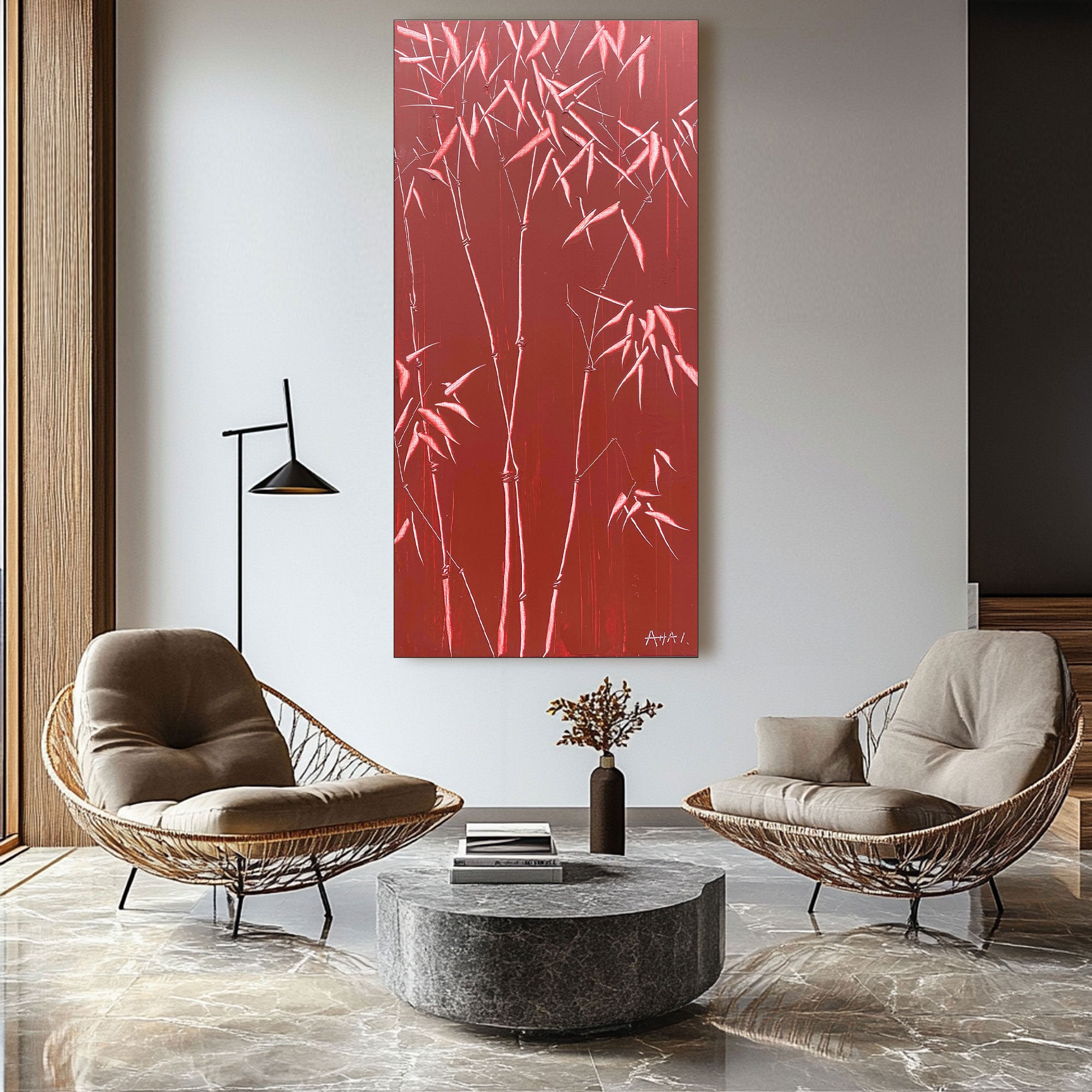 Abstract Painting "Bambú Resistente"