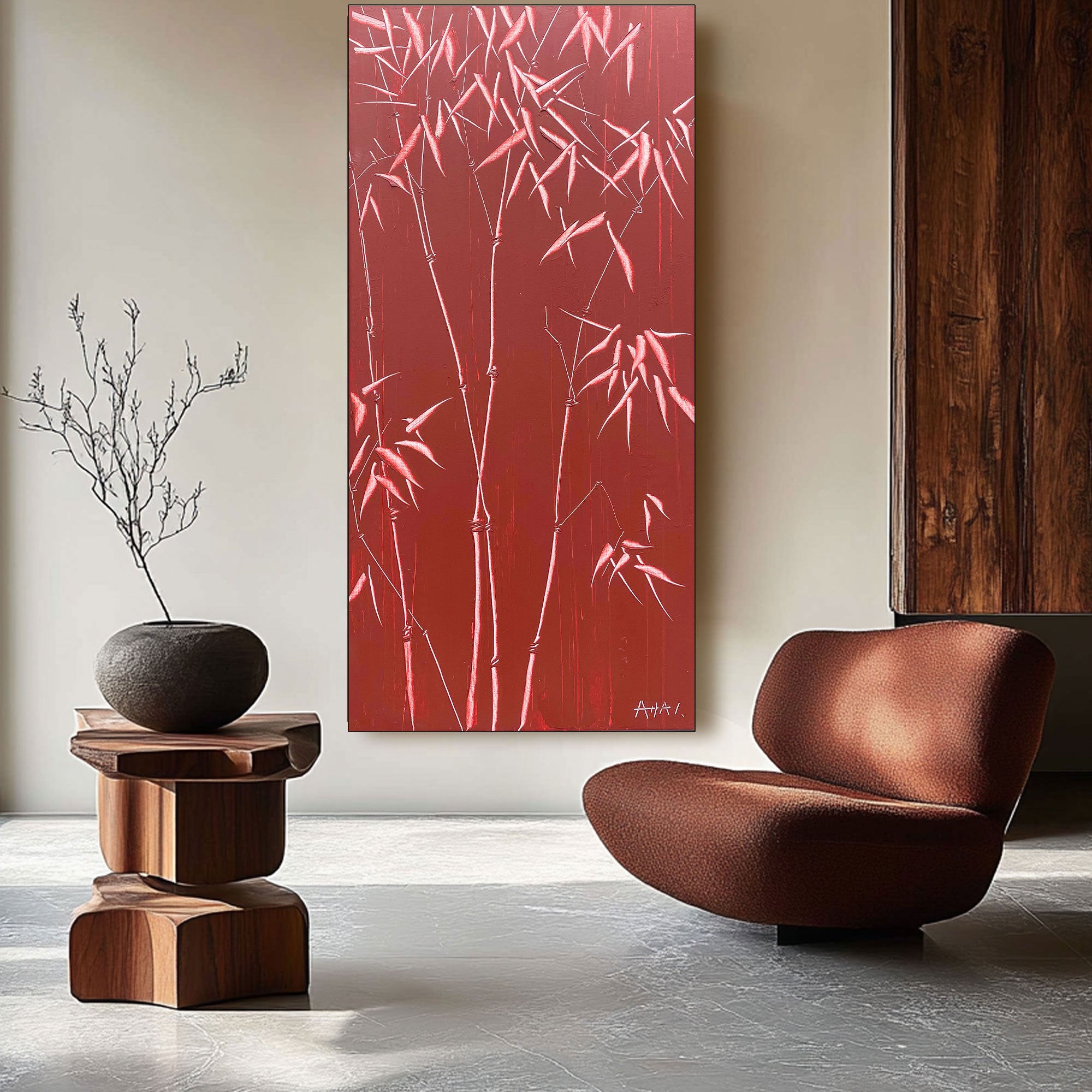 Abstract Painting "Bambú Resistente"