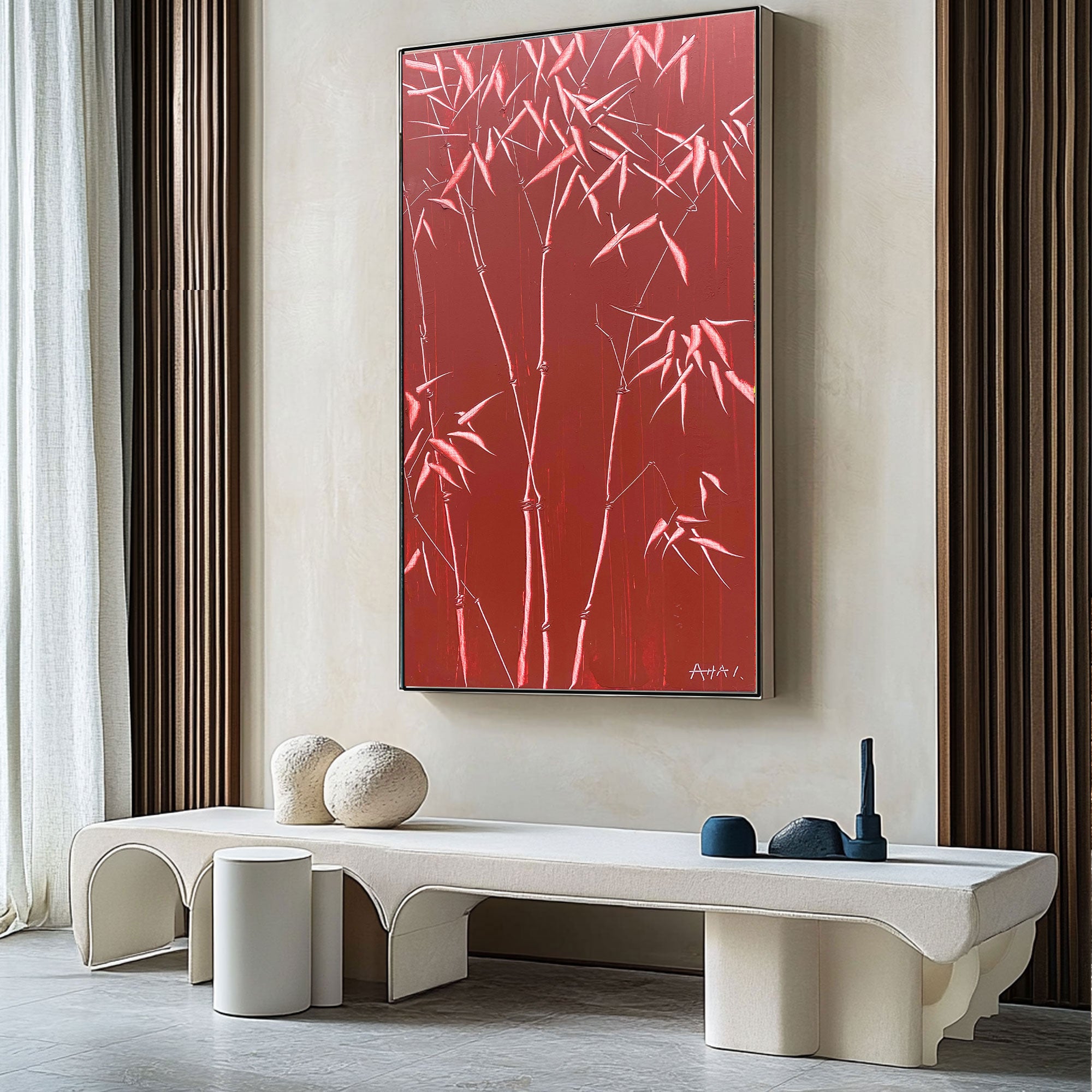 Abstract Painting "Bambú Resistente"