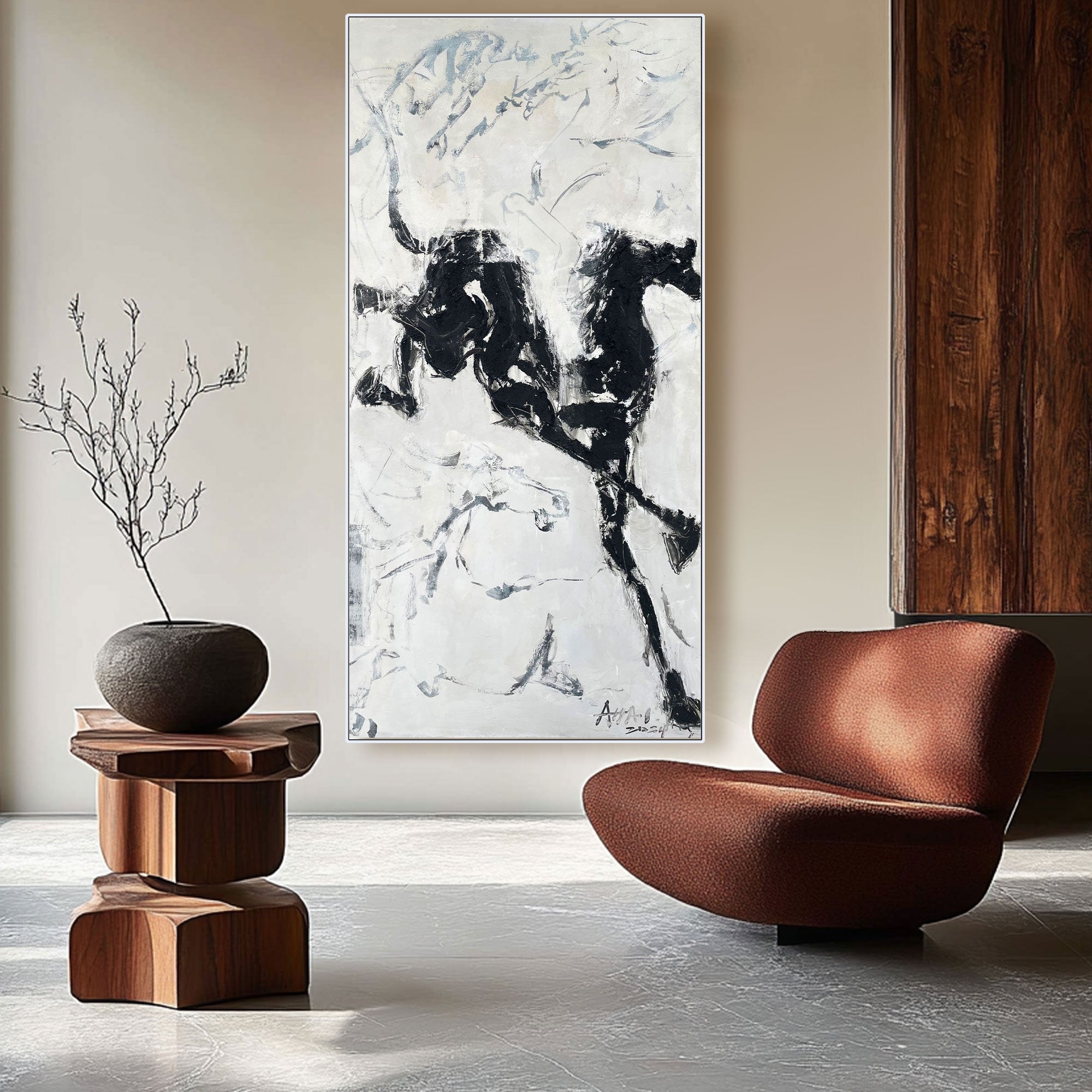 Tableau abstrait "Caballos de la Libertad"