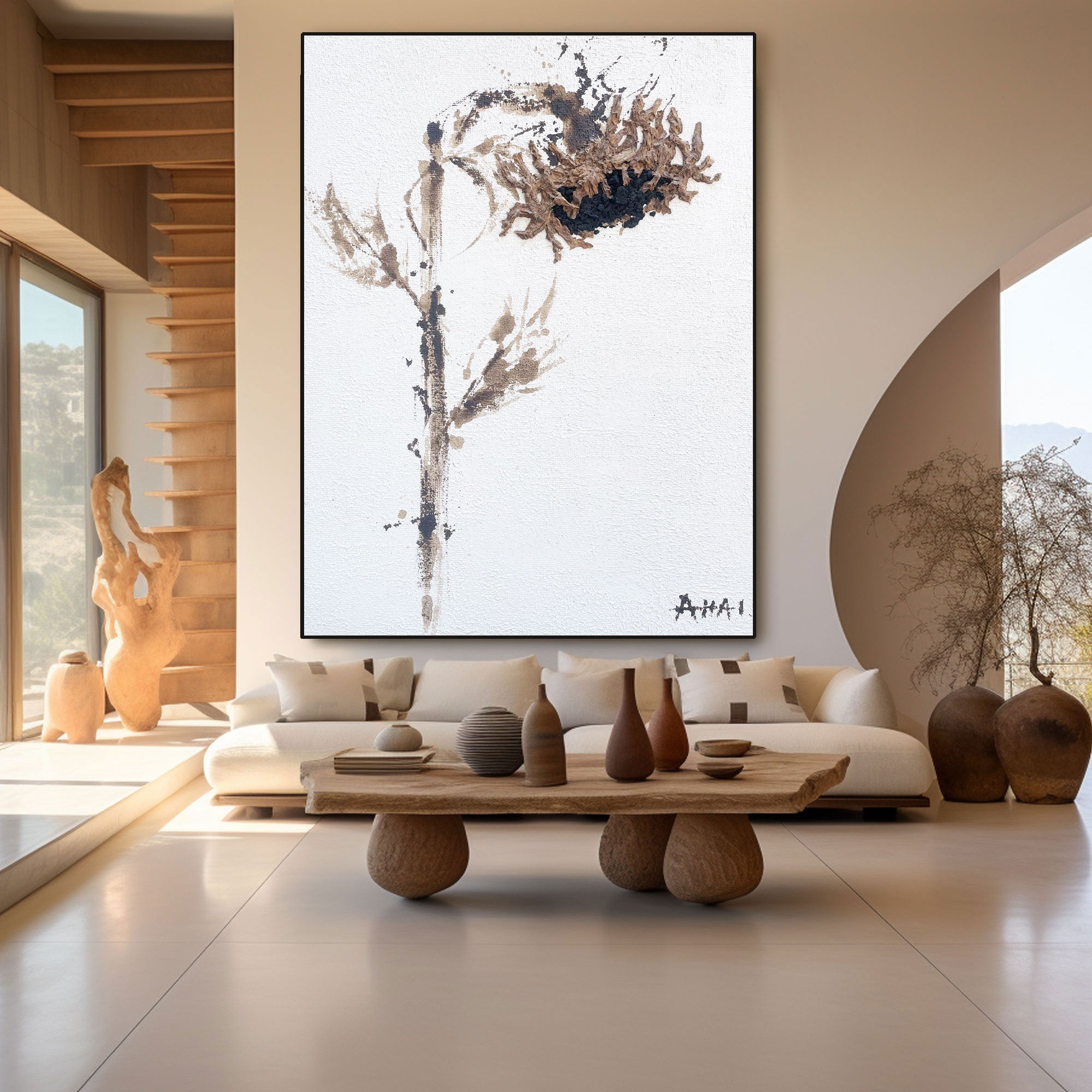 Peinture abstraite « Sorgfulla Född »