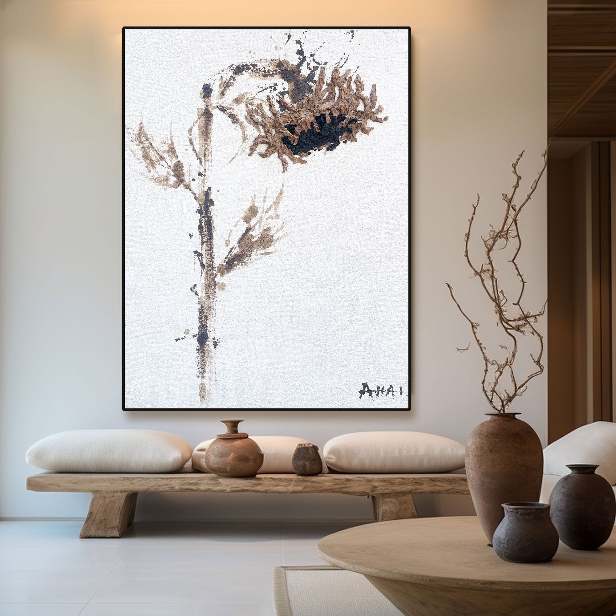 Peinture abstraite « Sorgfulla Född »