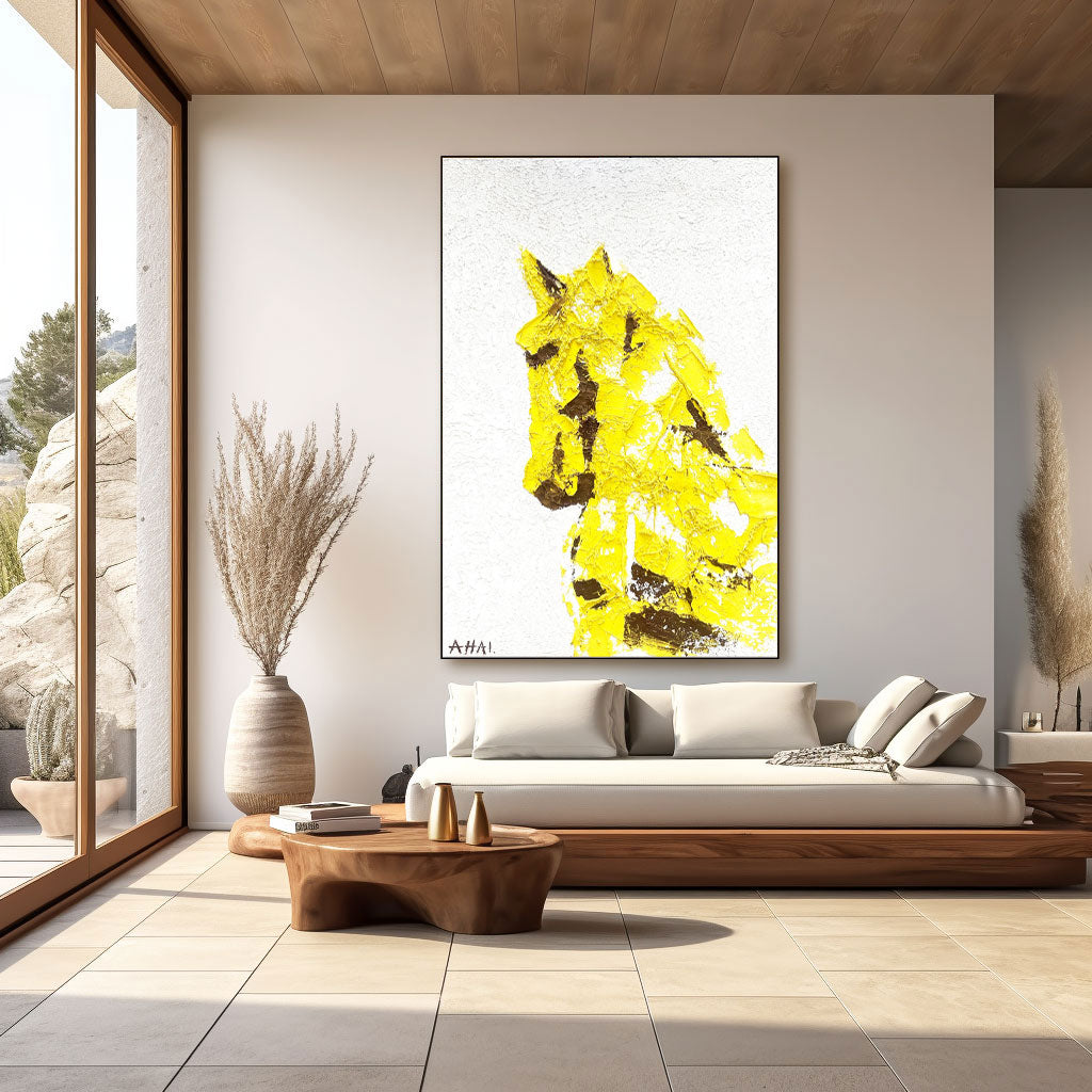 Abstract Painting "Guldet i Kraft”