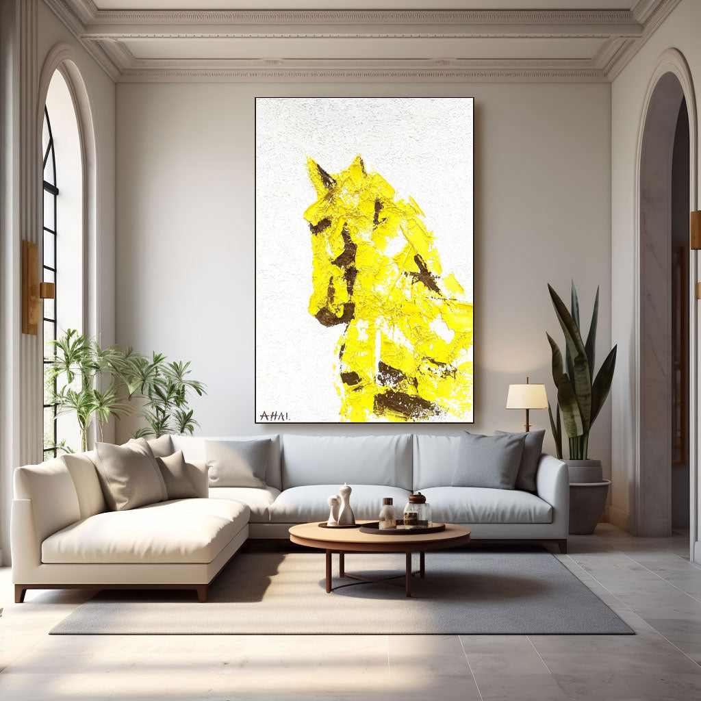 Abstract Painting "Guldet i Kraft”