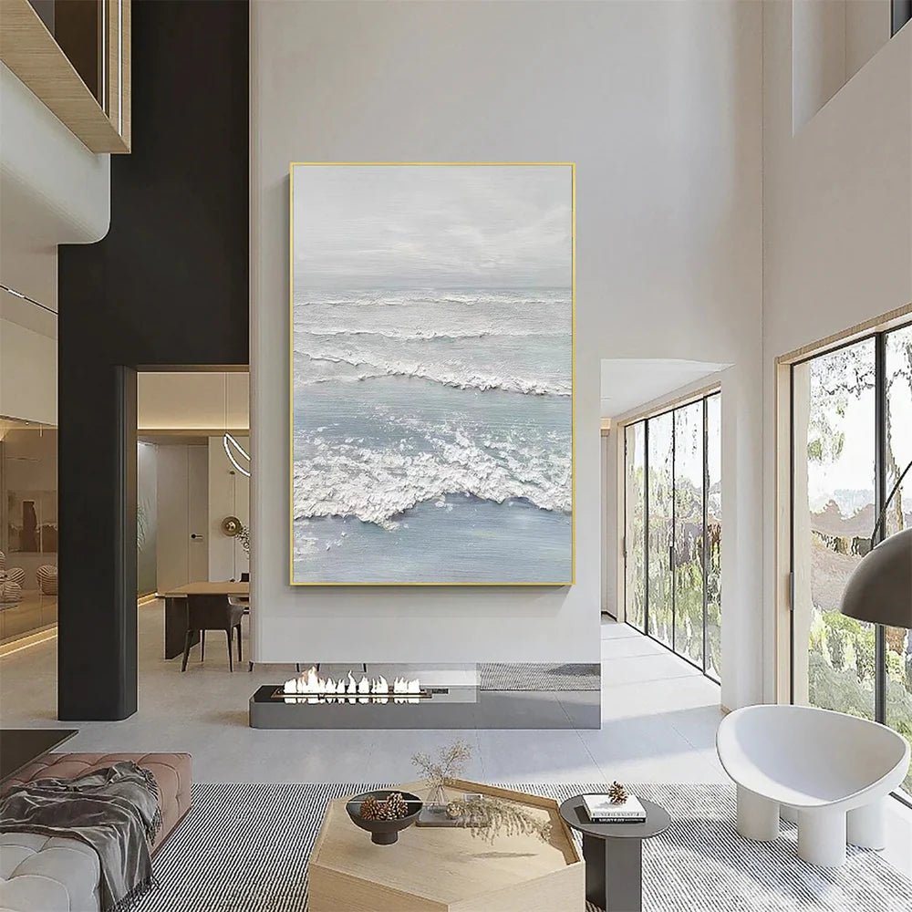 Minimalist Seascape Wall Art "Silent Tide Horizon" - nukeart