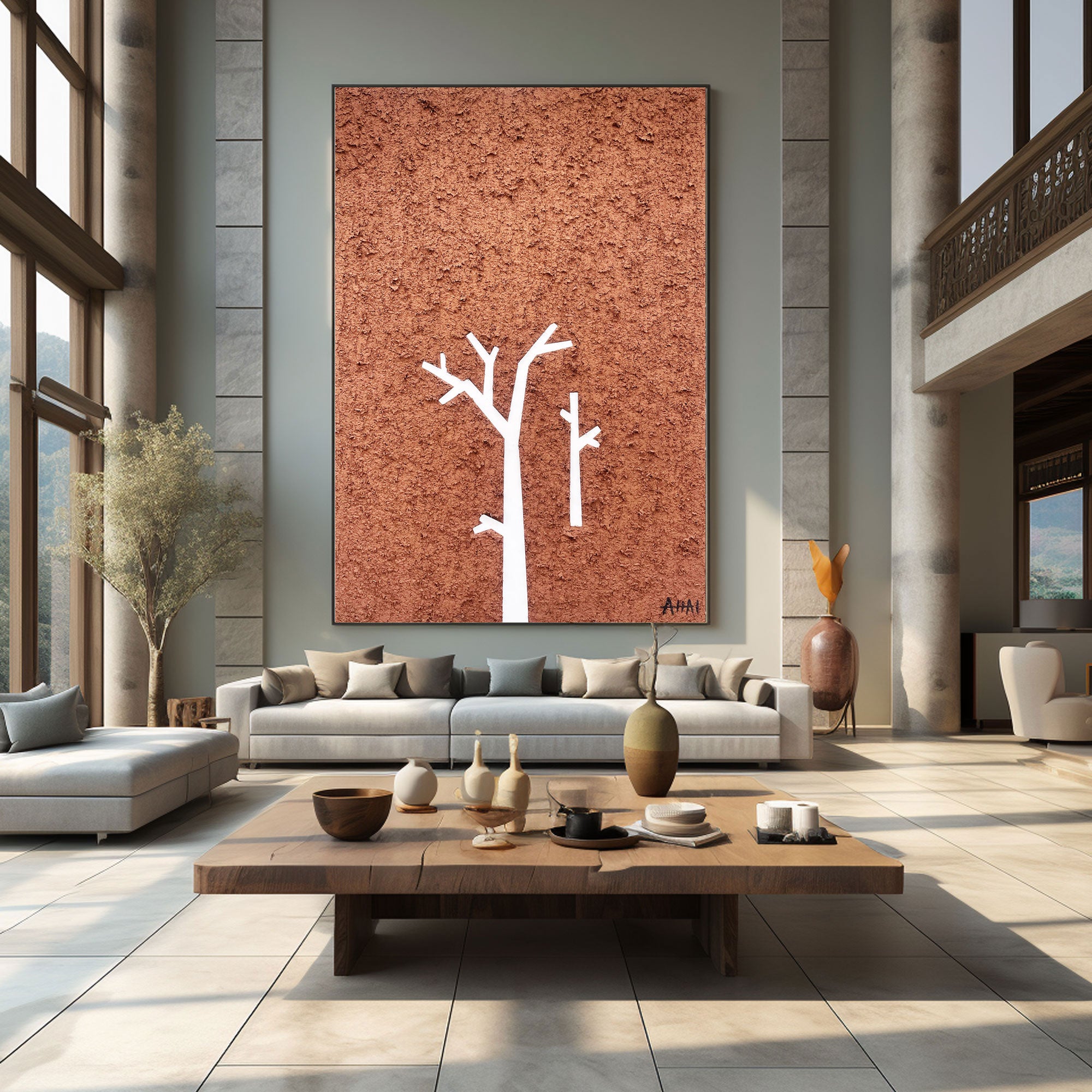 Peinture abstraite "Trädets Enschildhet"