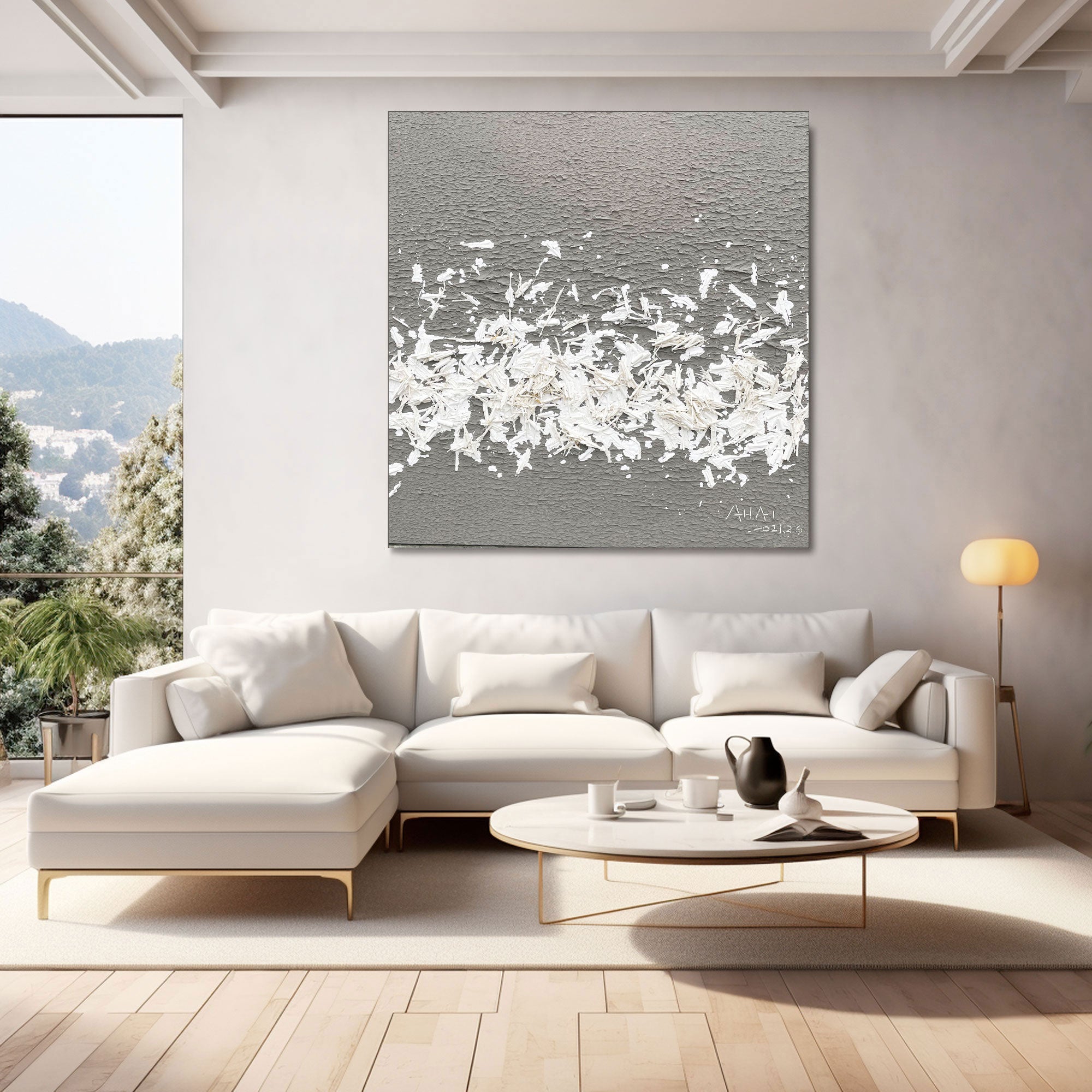Peinture abstraite "Fragmentos de Nieve"