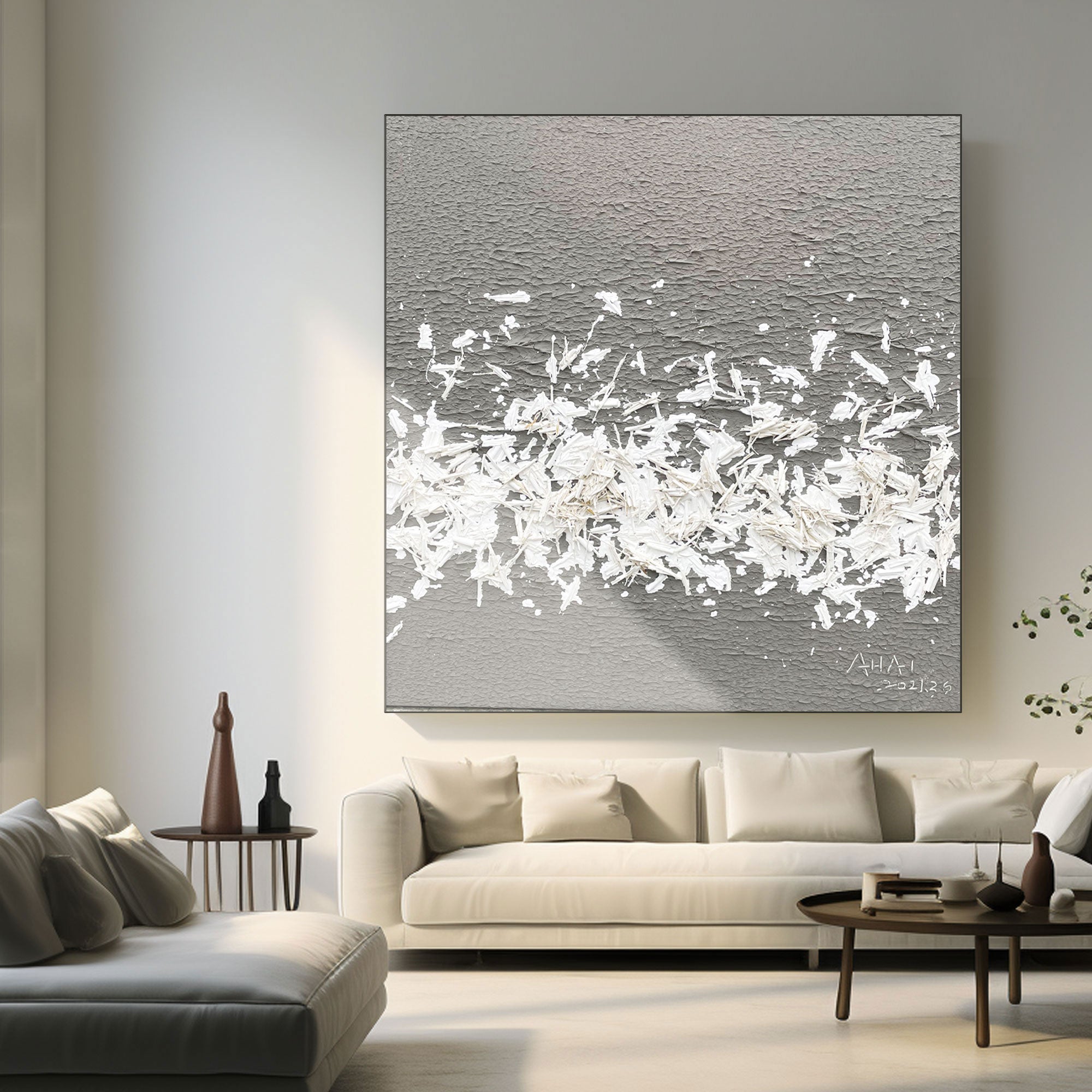 Peinture abstraite "Fragmentos de Nieve"