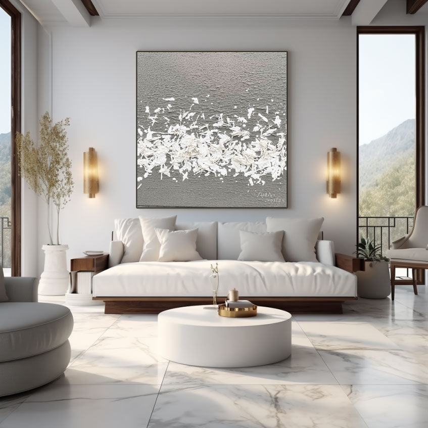 Peinture abstraite "Fragmentos de Nieve"