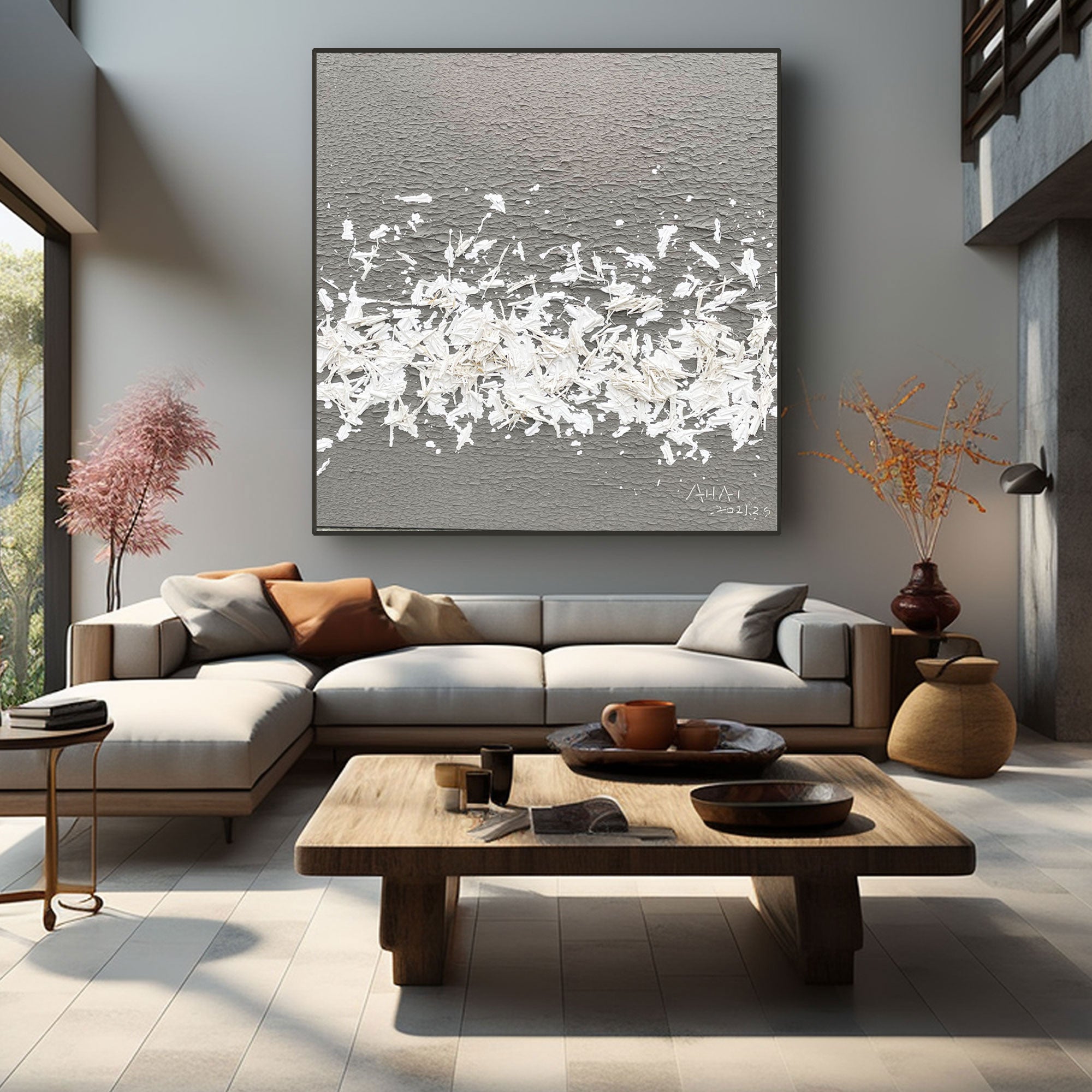 Peinture abstraite "Fragmentos de Nieve"