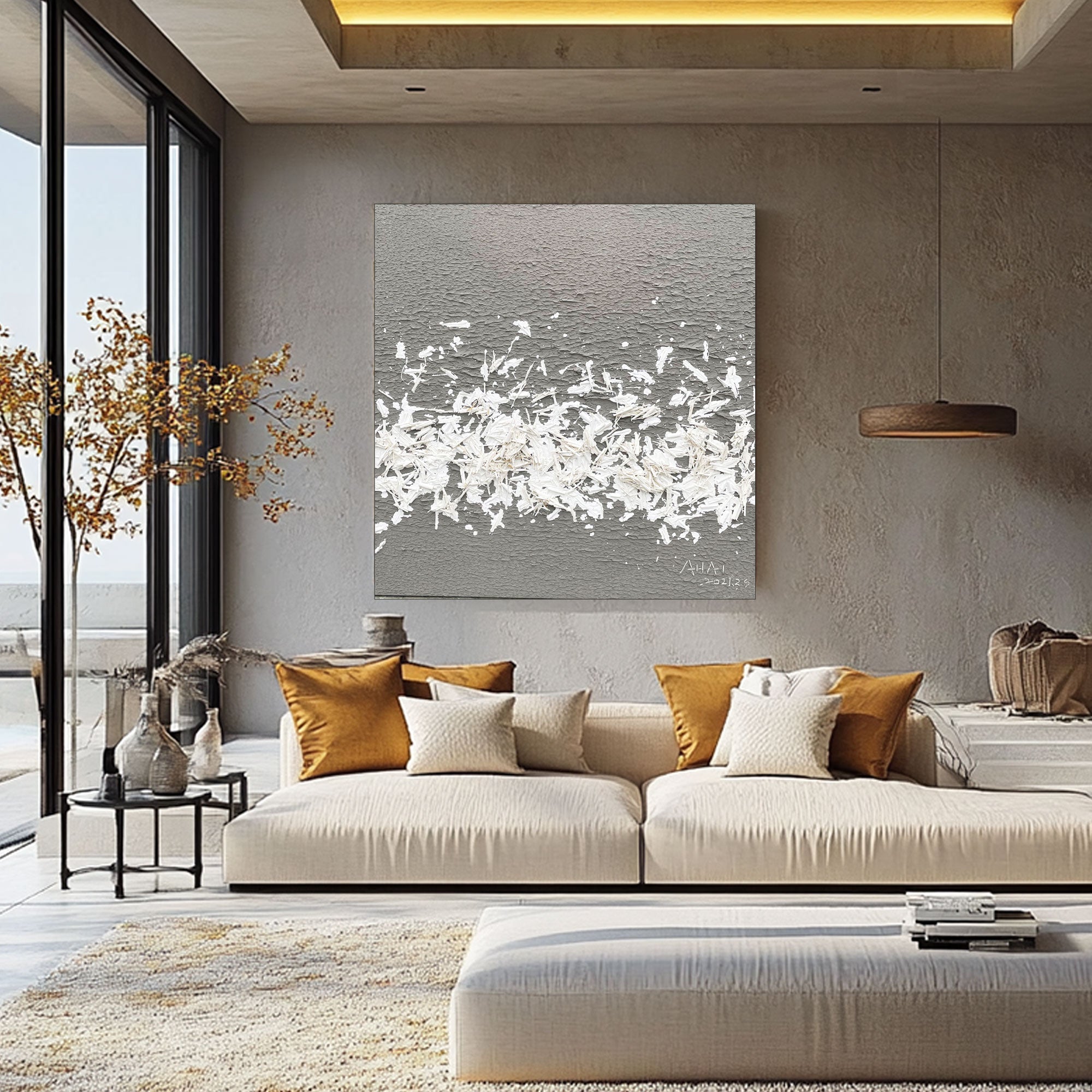 Peinture abstraite "Fragmentos de Nieve"