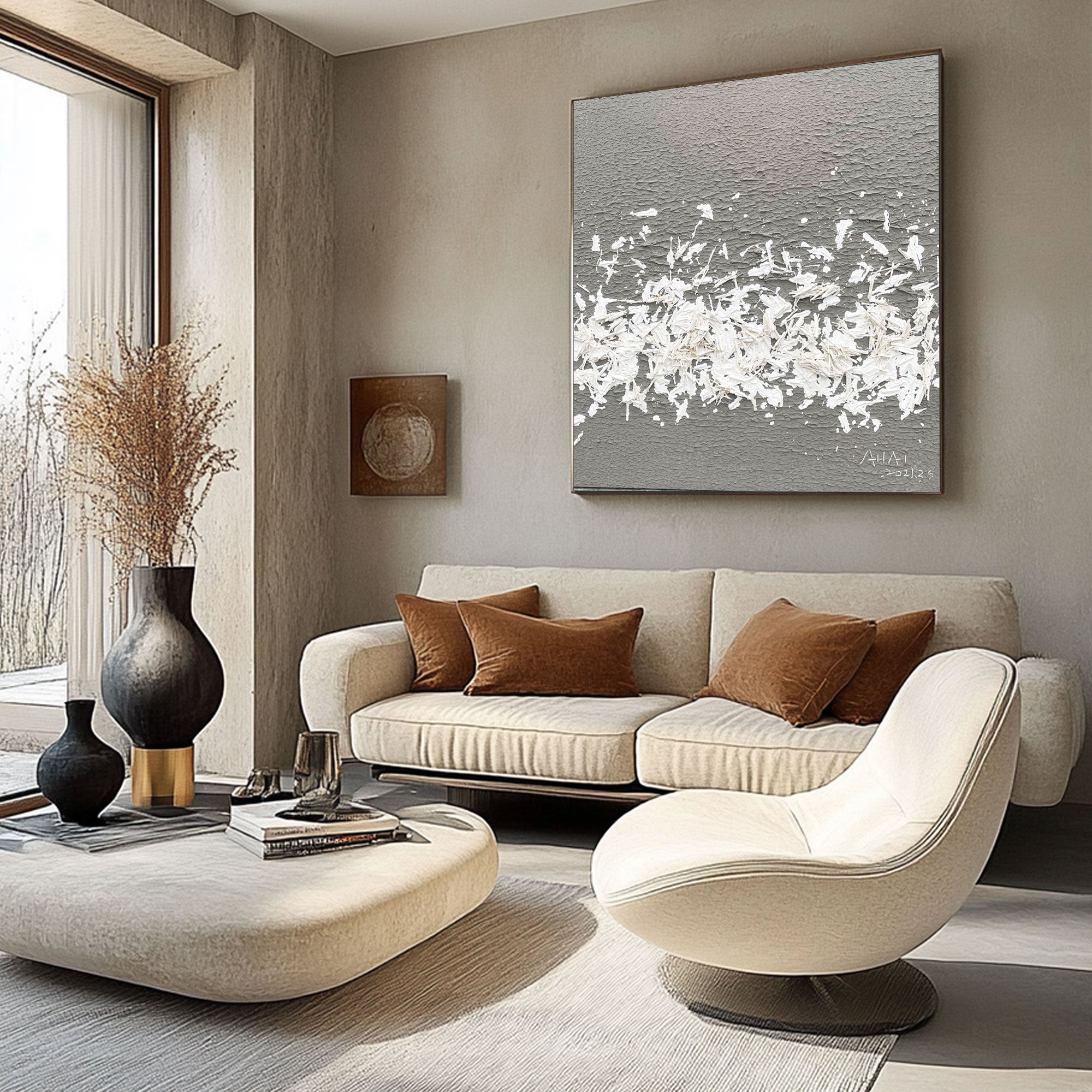 Peinture abstraite "Fragmentos de Nieve"