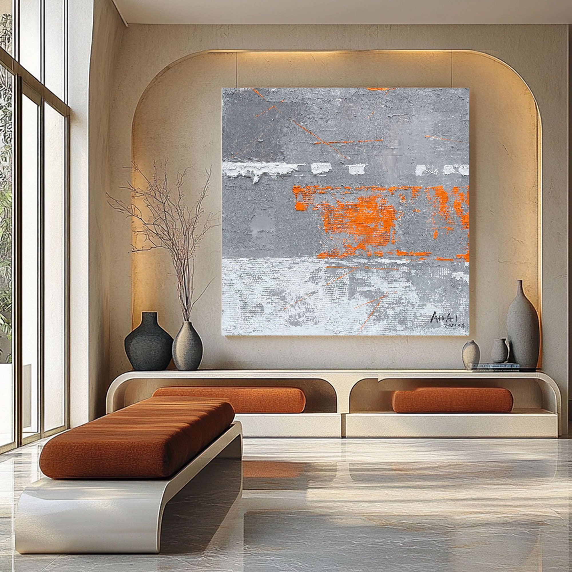 Tableau abstrait « Contraste de couleurs »