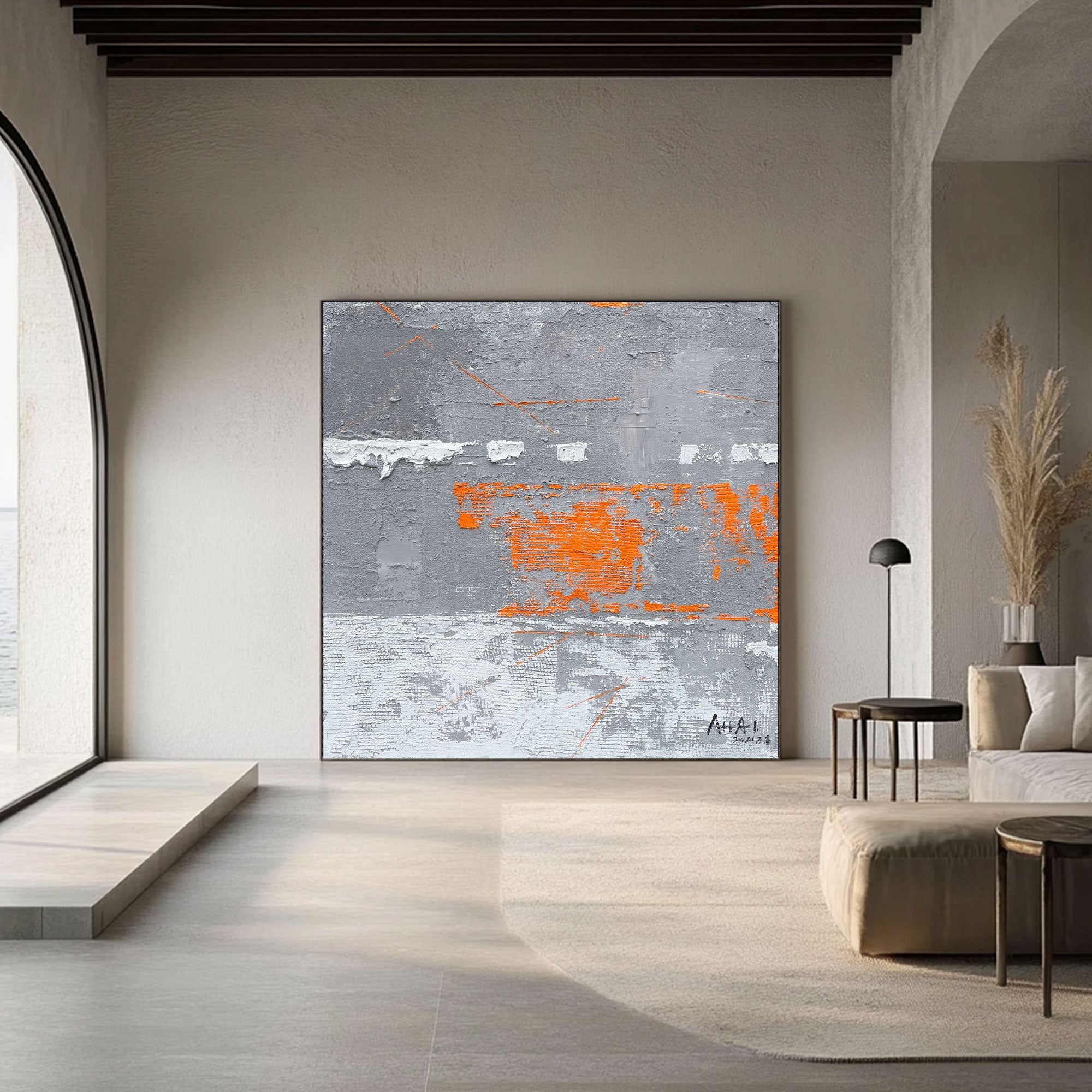 Tableau abstrait « Contraste de couleurs »