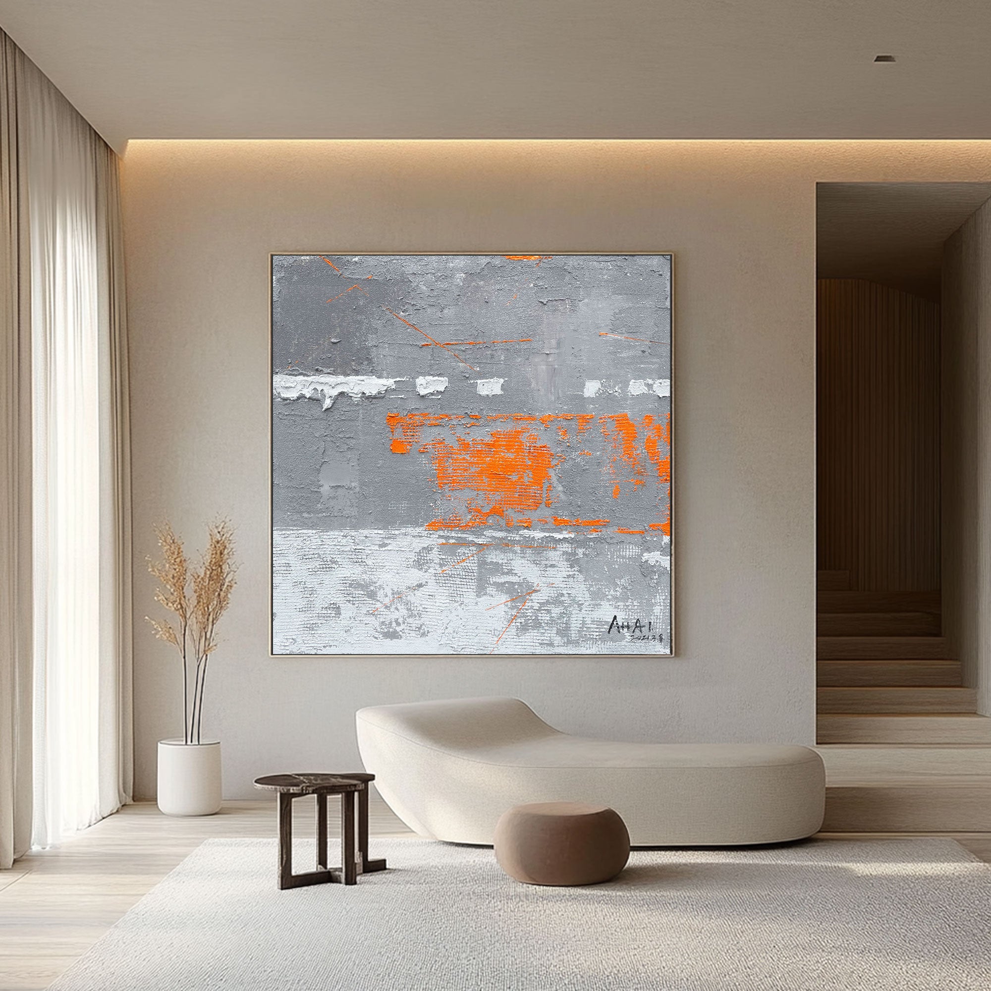 Tableau abstrait « Contraste de couleurs »