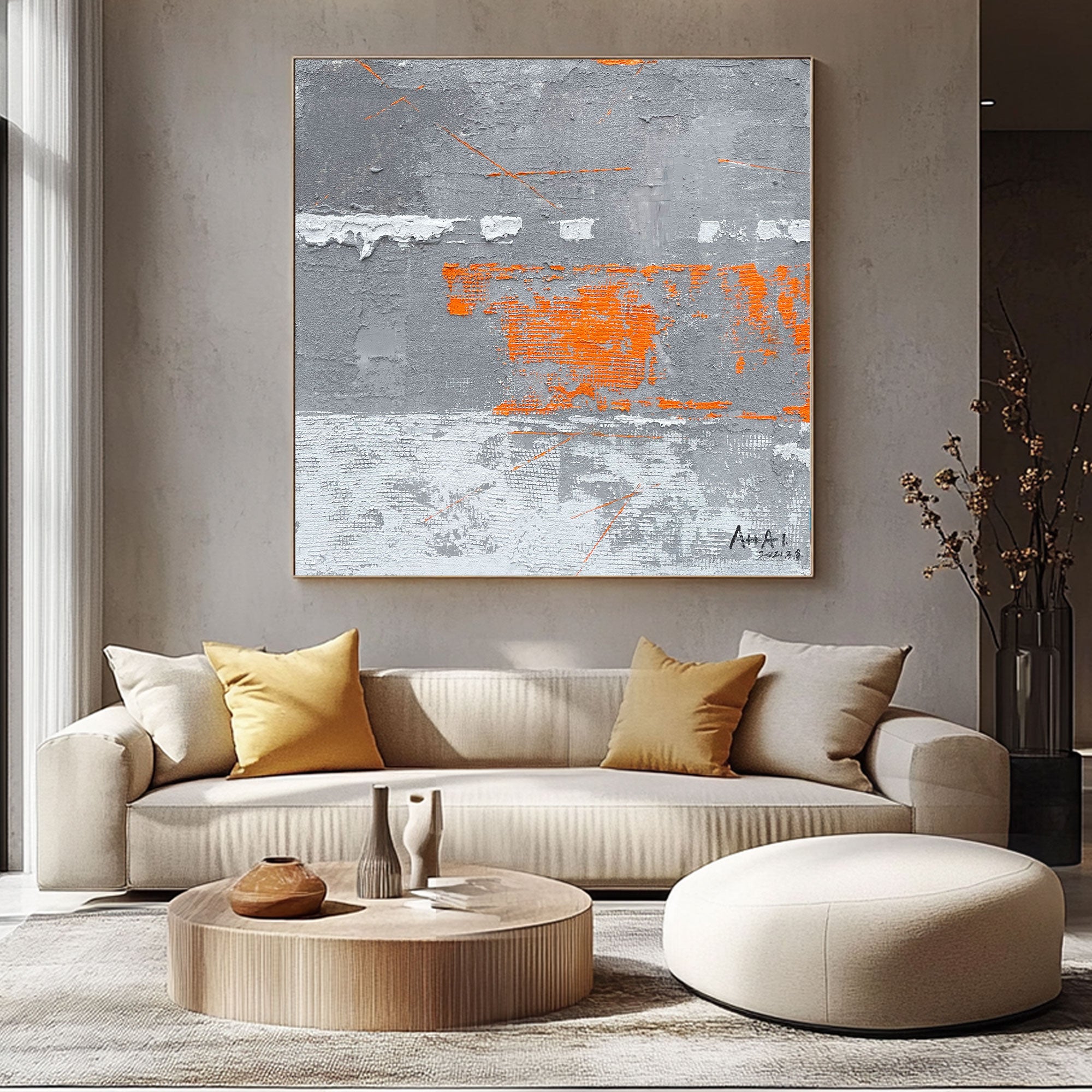 Tableau abstrait « Contraste de couleurs »