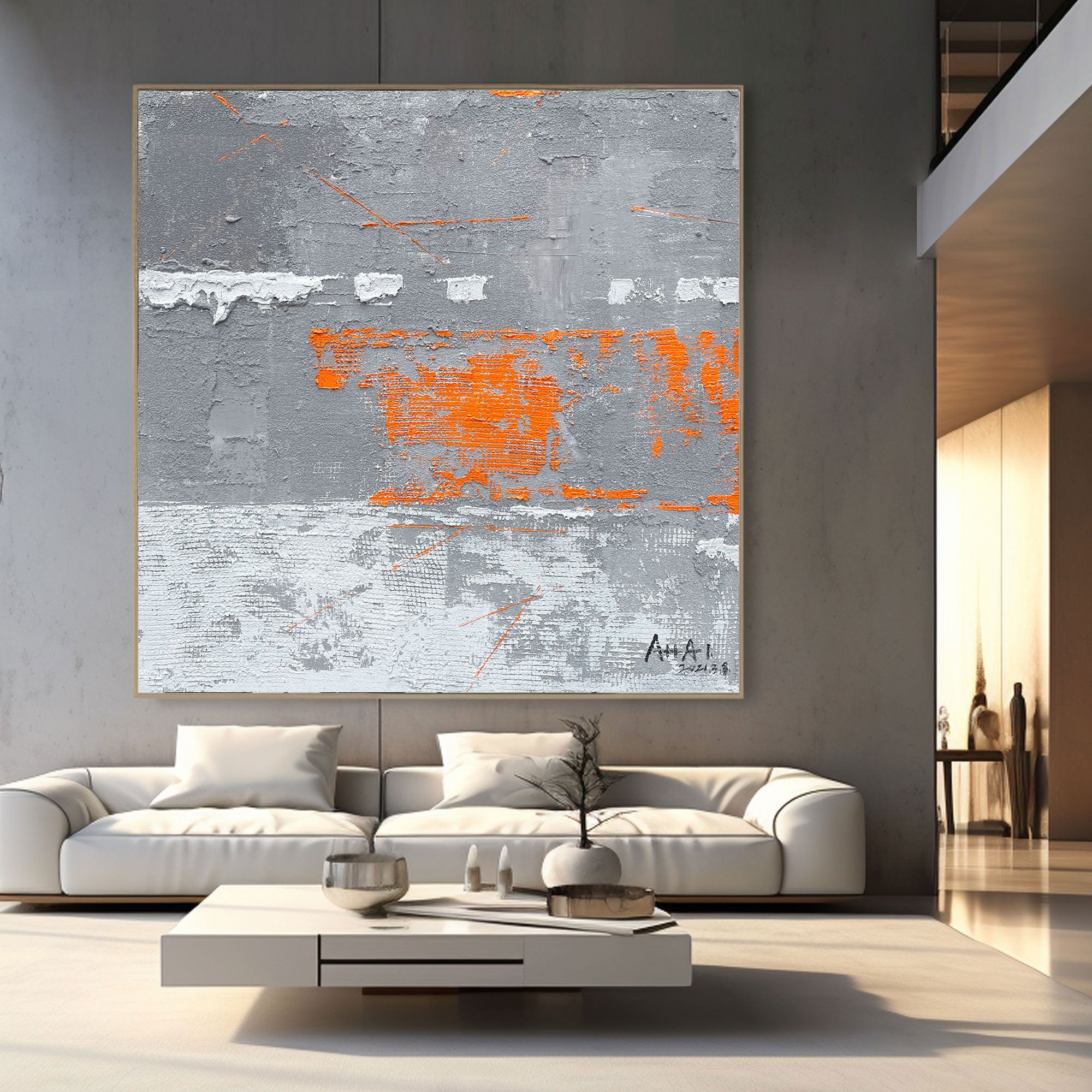 Tableau abstrait « Contraste de couleurs »