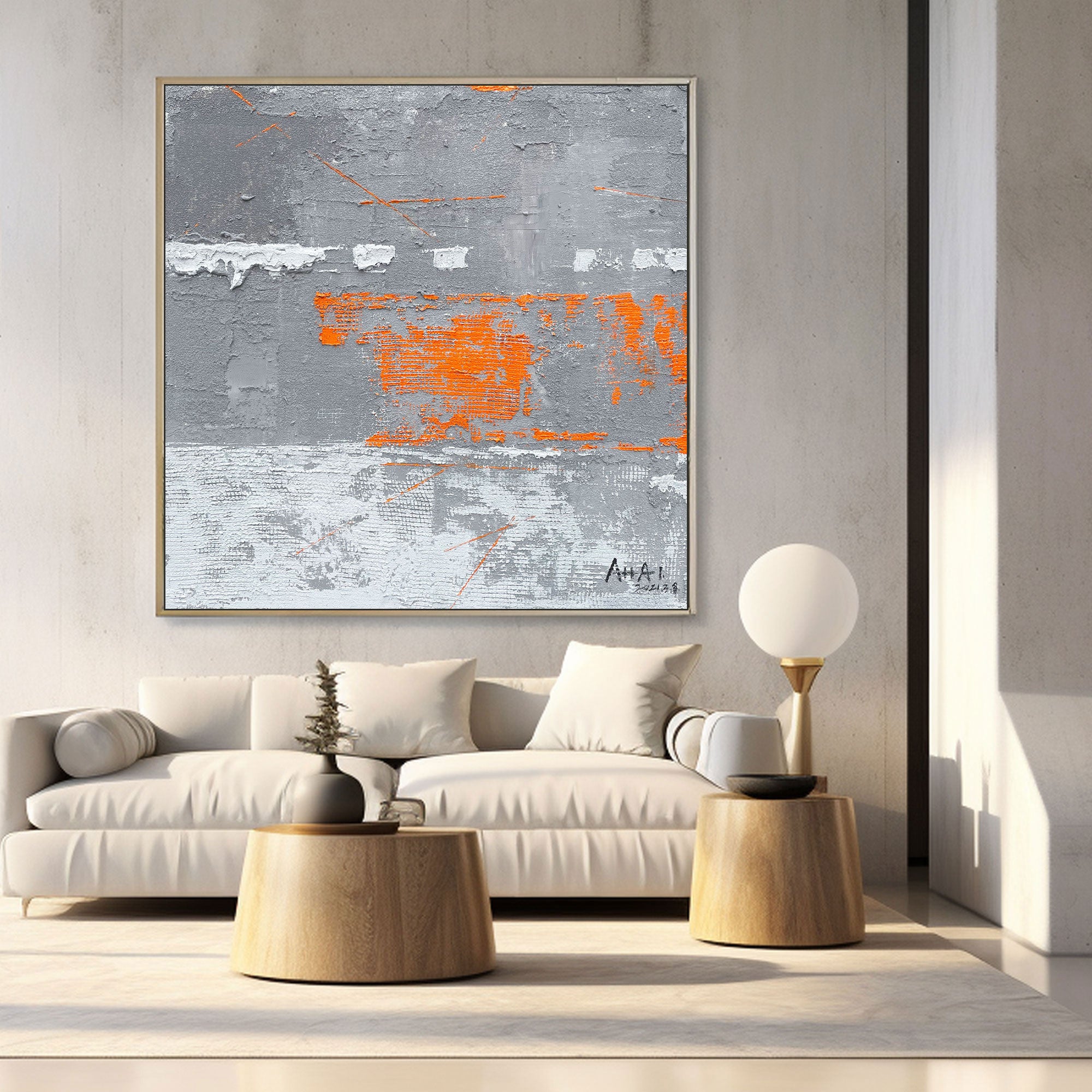 Tableau abstrait « Contraste de couleurs »