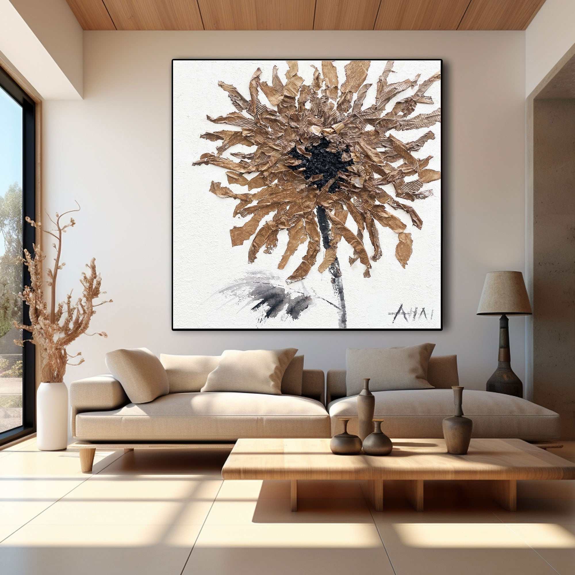 Tableau abstrait "Fallet av Solen"