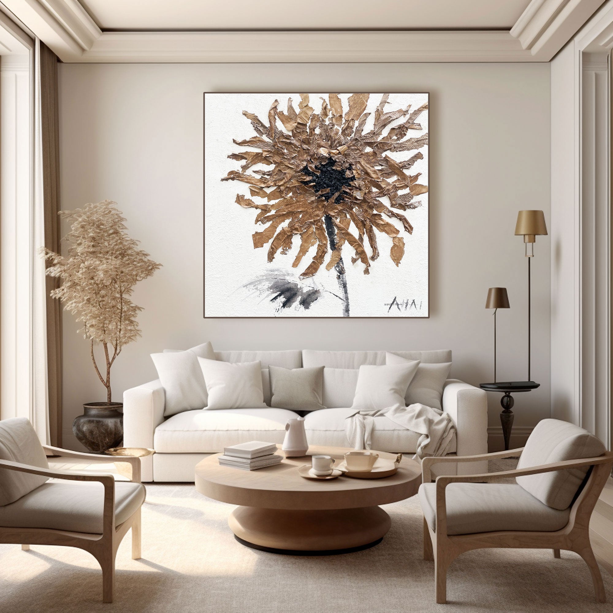 Tableau abstrait "Fallet av Solen"