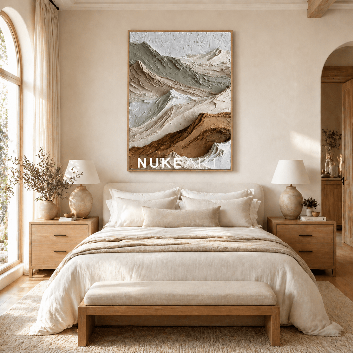 Textured Mountain Wall Art “Drifting Silence” - nukeart