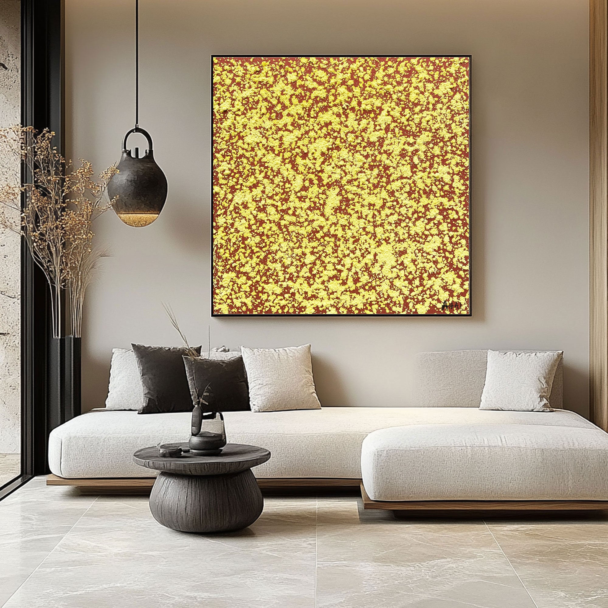 Peinture abstraite "Kärnan och Ljus"