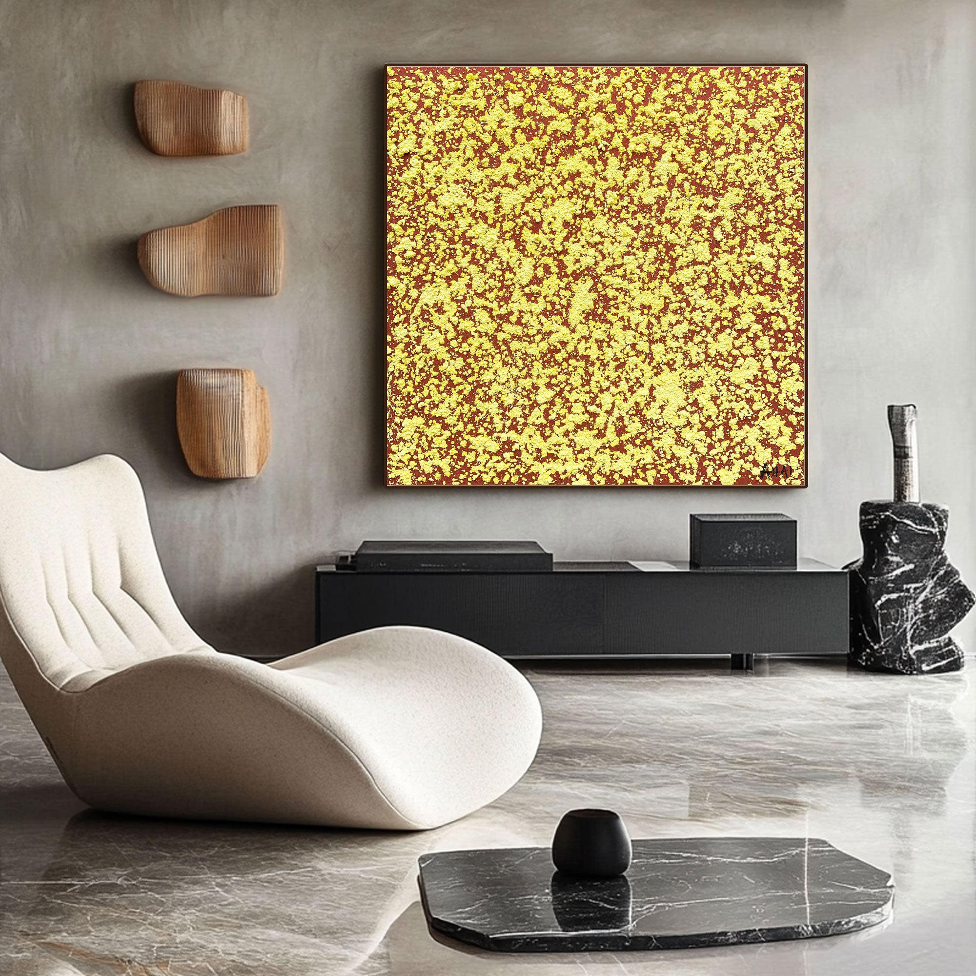 Peinture abstraite "Kärnan och Ljus"