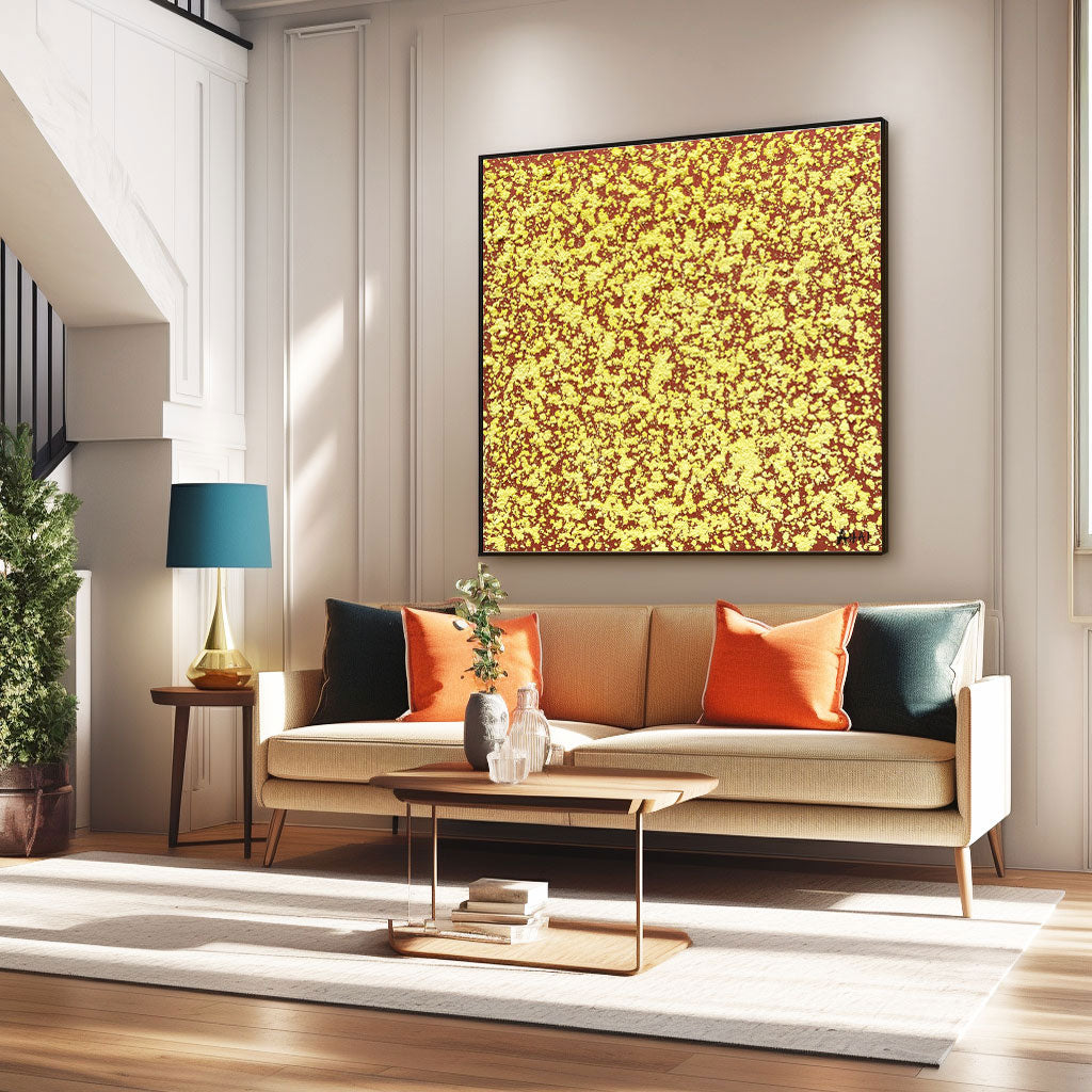 Peinture abstraite "Kärnan och Ljus"