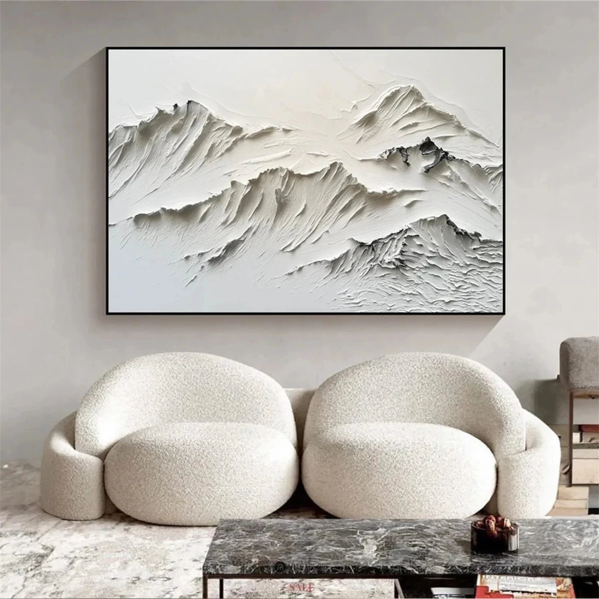 Textured Painting "Montagnes du Silence" - nukeart