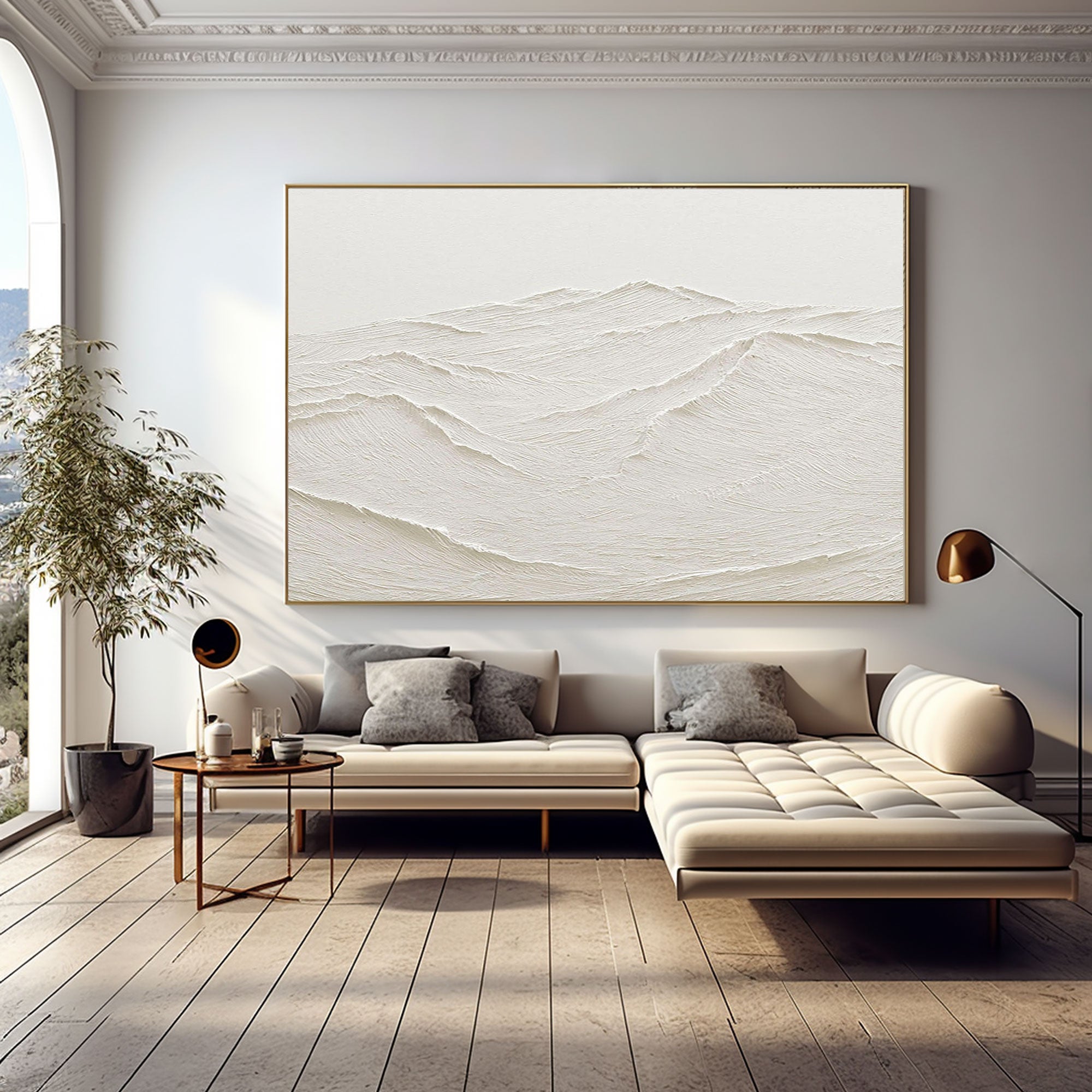 Peinture en plâtre « Crêtes éthérées »